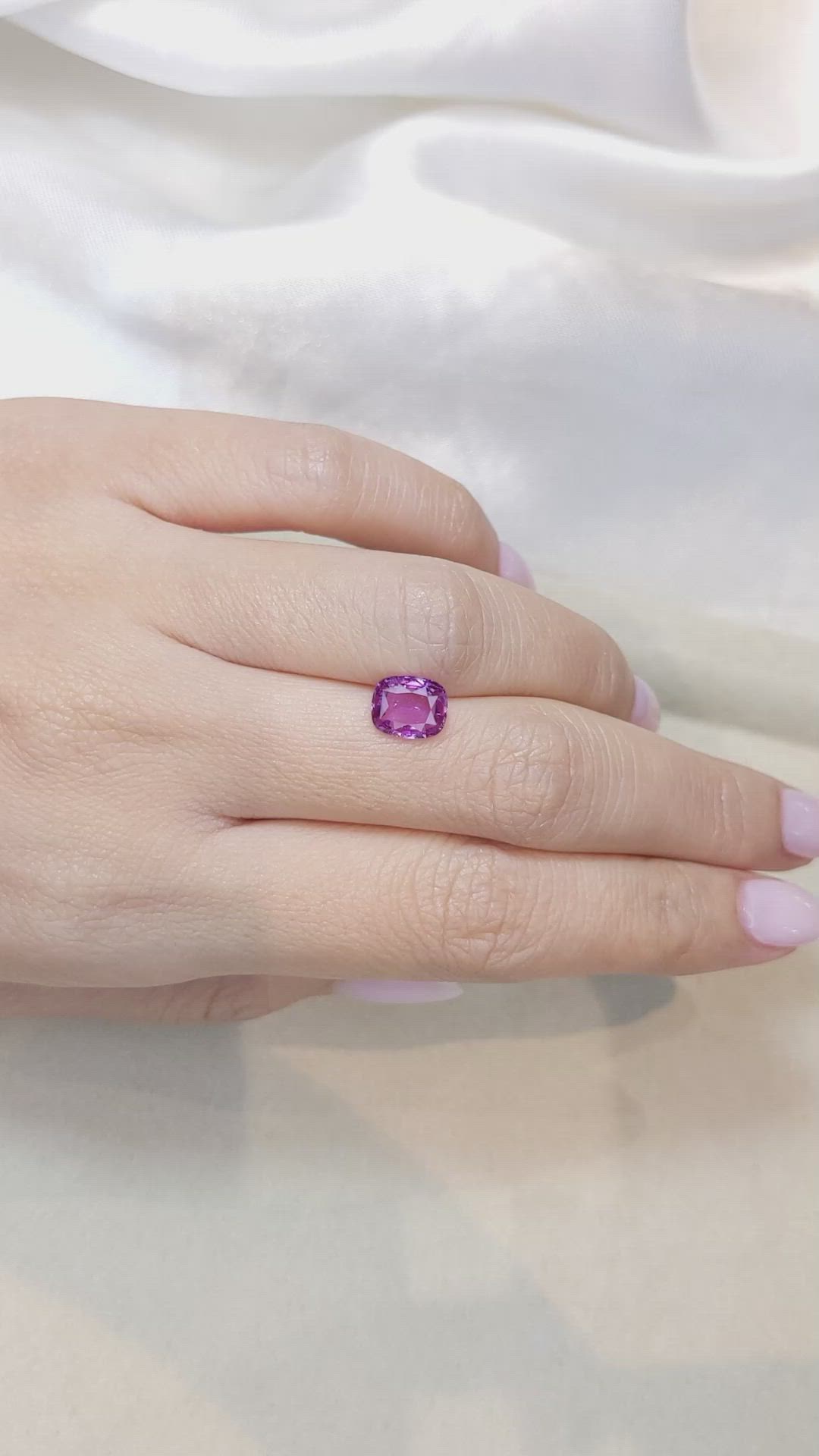1.94 Ct. Purplish Pink Sapphire from Ceylon (Sri Lanka) Size Video