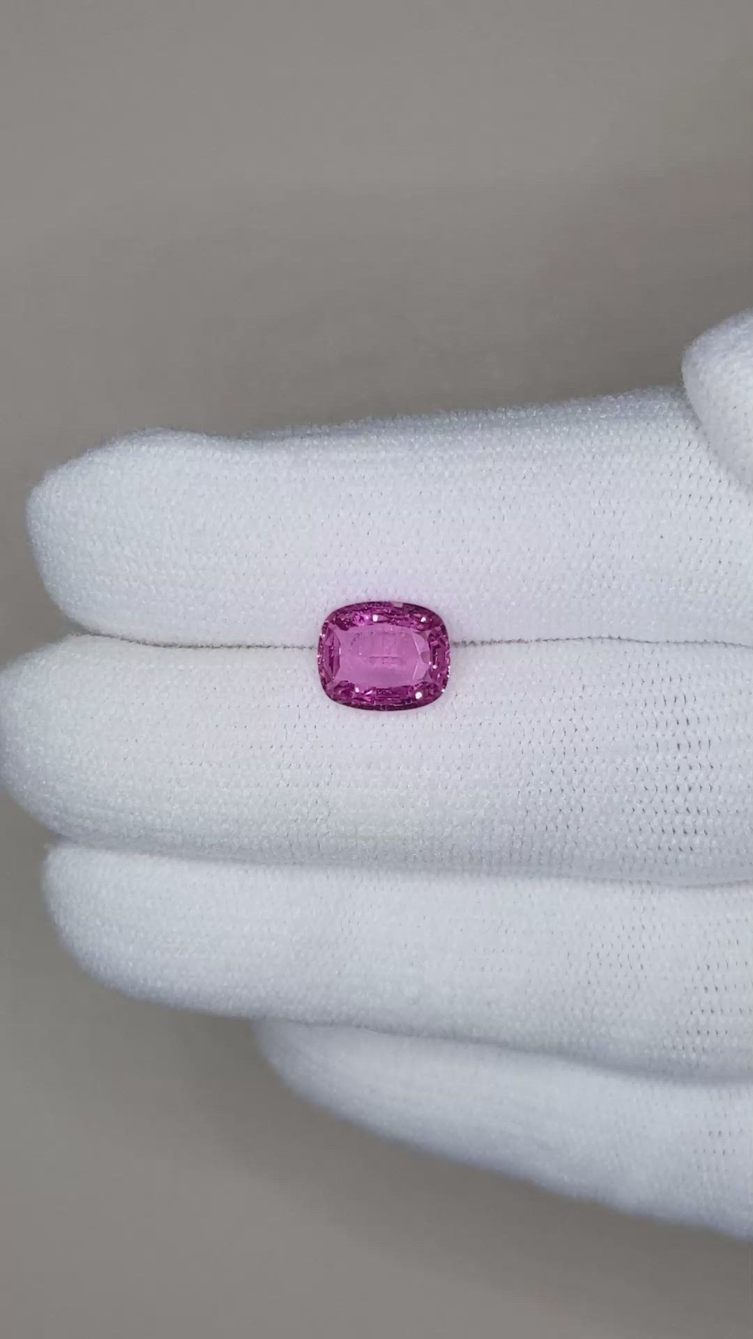 1.94 Ct. Purplish Pink Sapphire from Ceylon (Sri Lanka) Size Video