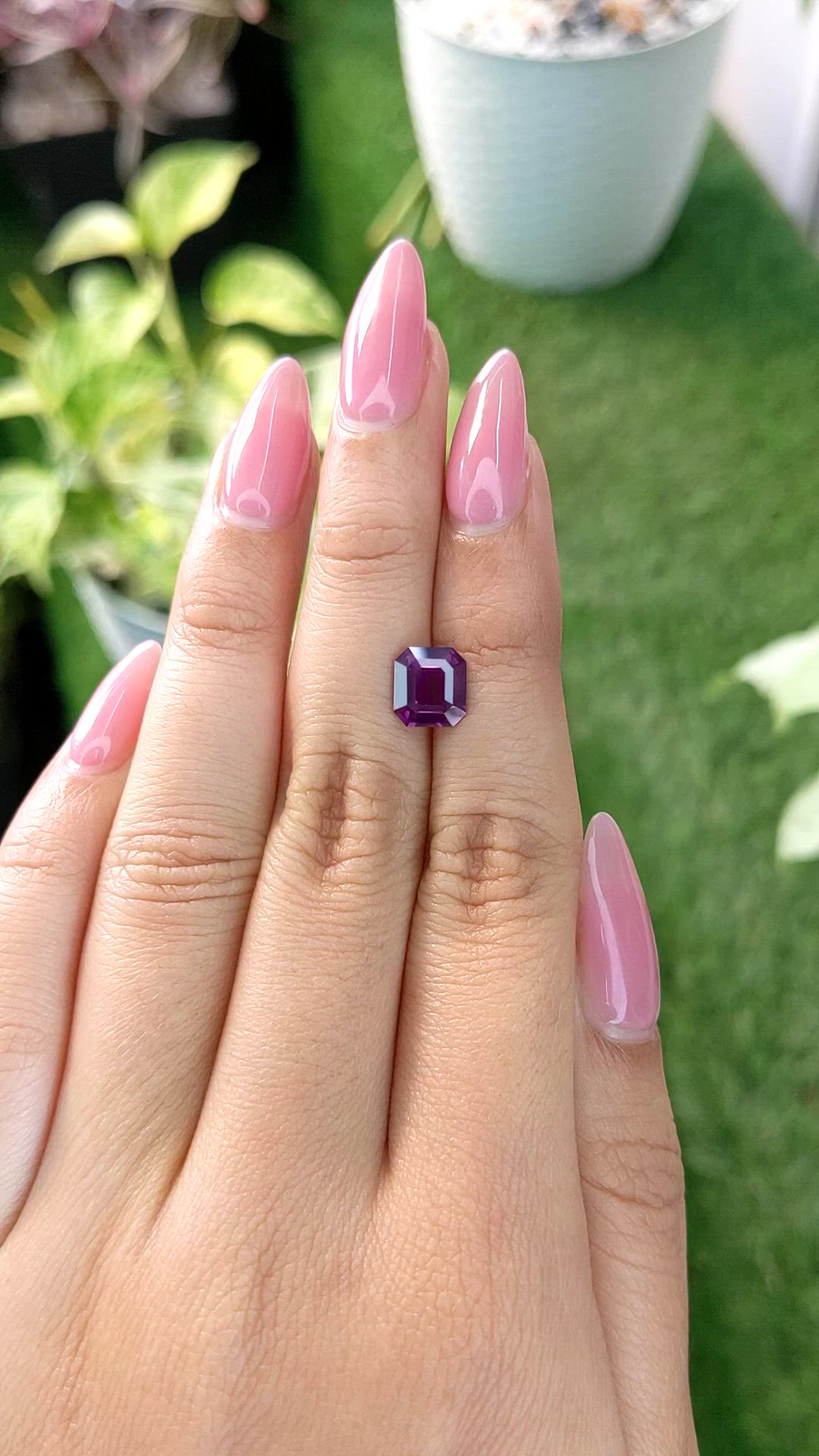 2.08 Ct. Purple Sapphire from Ceylon (Sri Lanka) Size Video