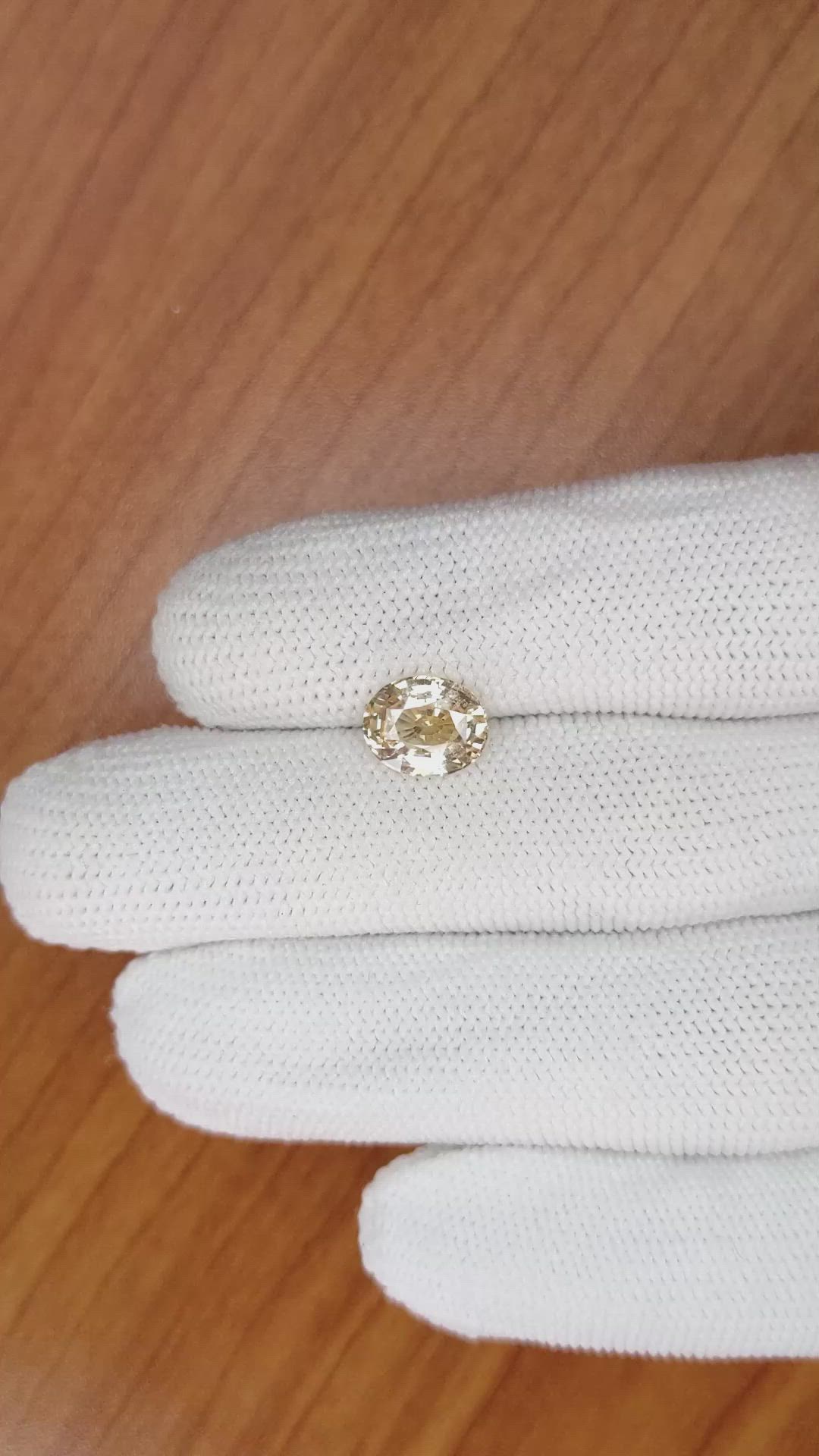 2.30 Ct. Peach Sapphire from Ceylon (Sri Lanka) Size Video