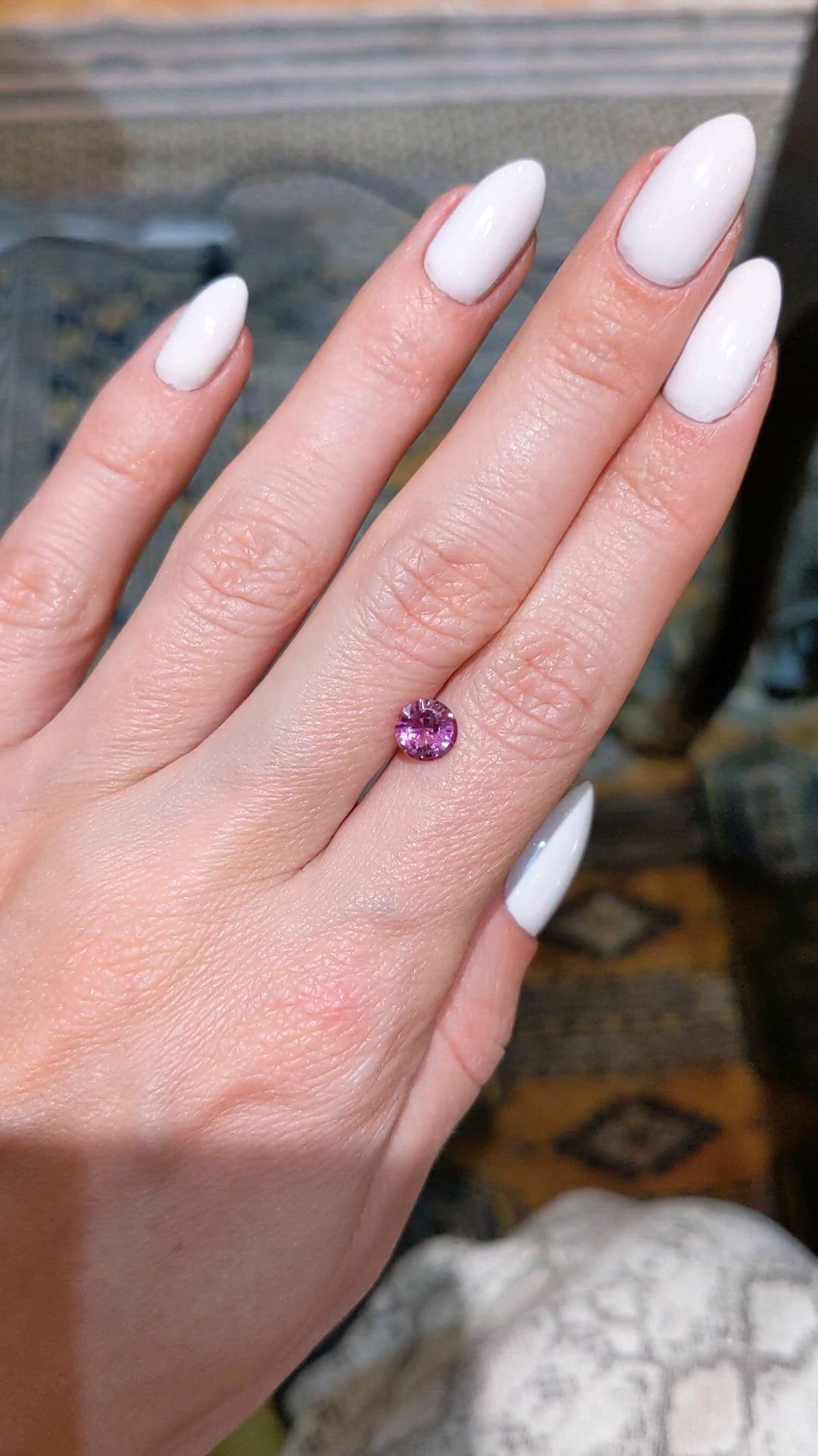 1.14 Ct. Padparadscha Sapphire from Ceylon (Sri Lanka) Size Video