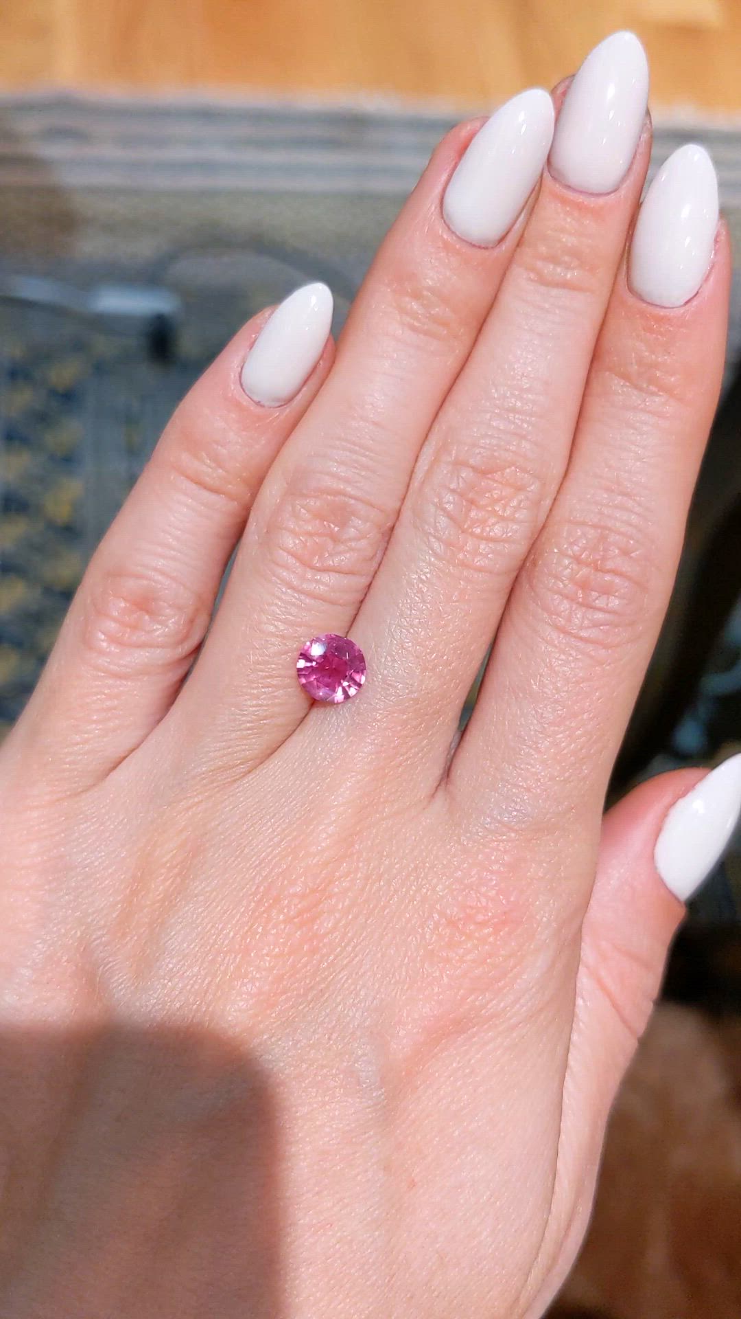 1.46 Ct. Padparadscha Sapphire from Ceylon (Sri Lanka) Size Video