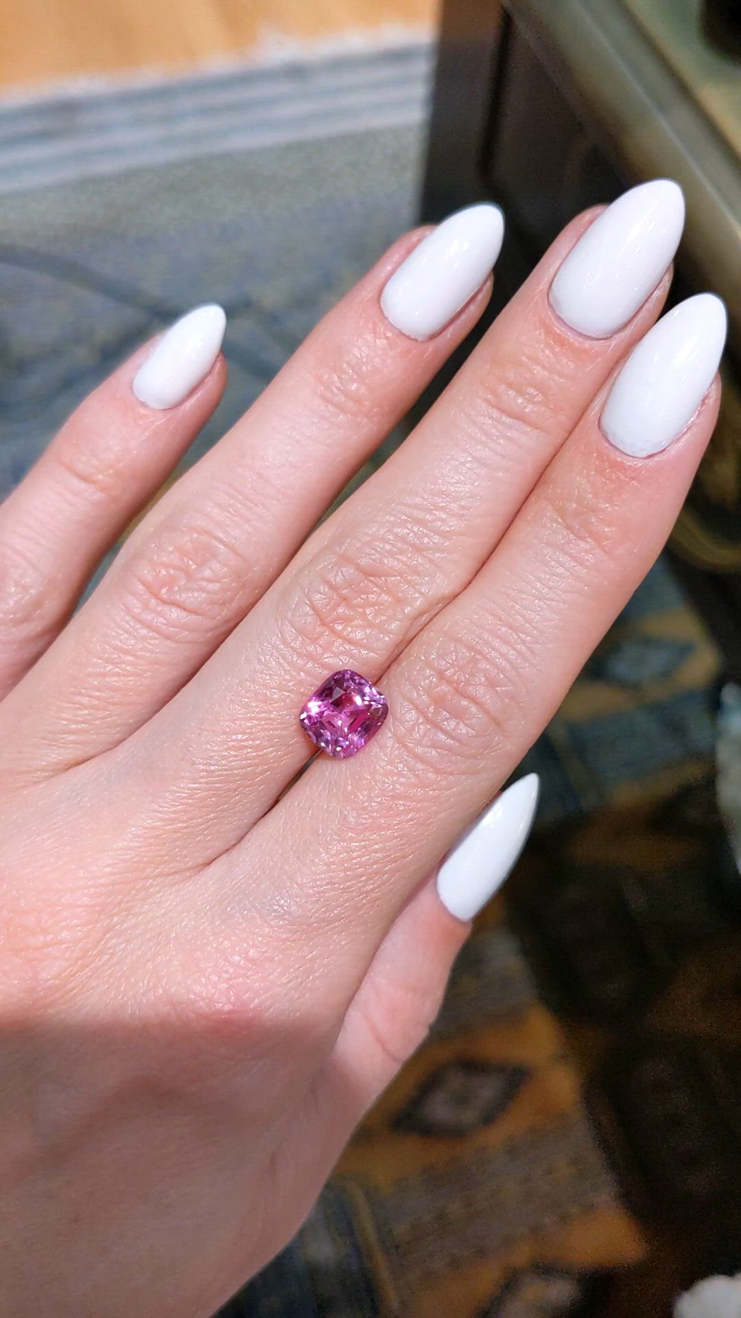 3.16 Ct. Padparadscha Sapphire from Ceylon (Sri Lanka) Size Video