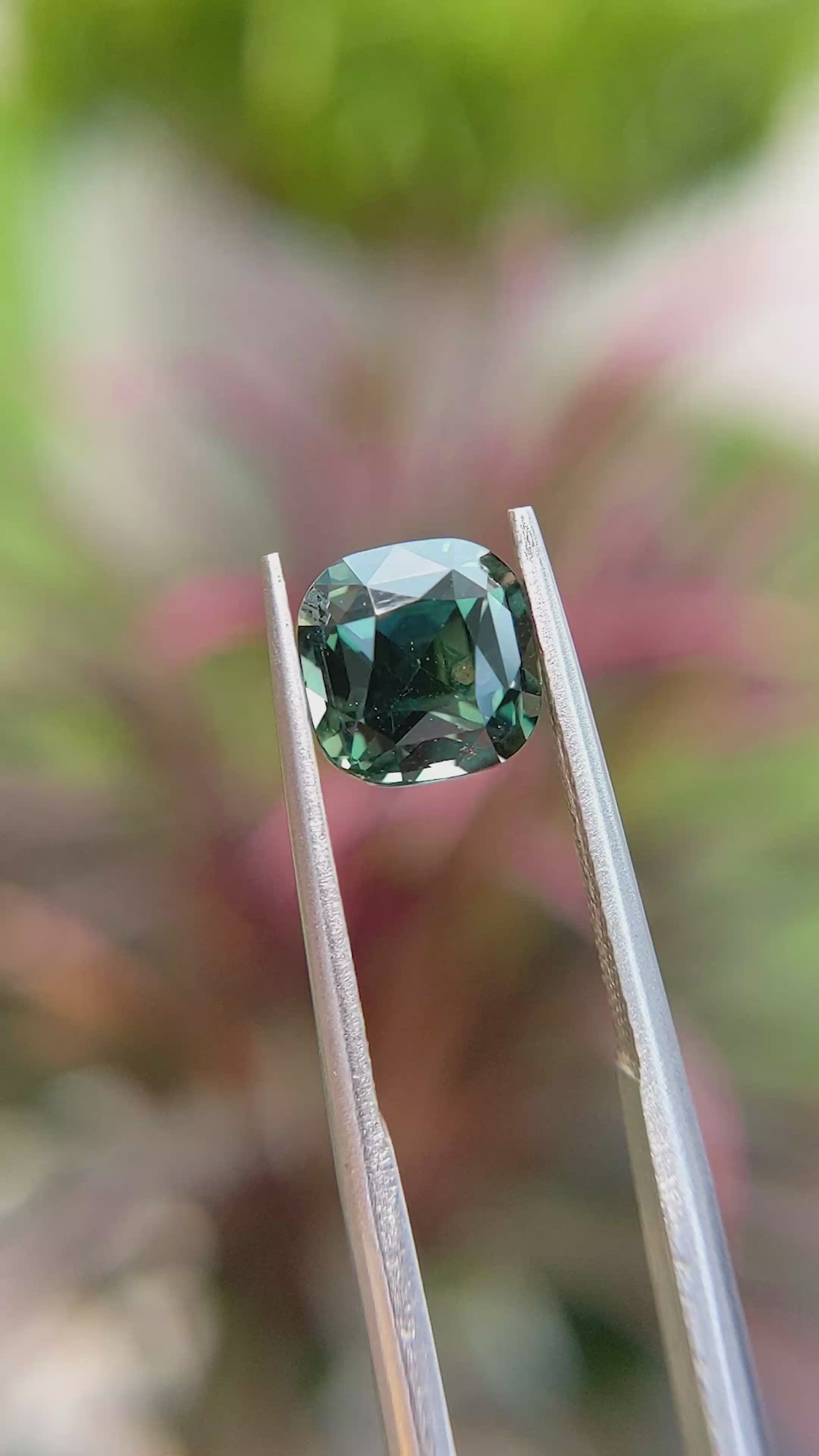 3.11 Ct. Green Sapphire from Africa Size Video