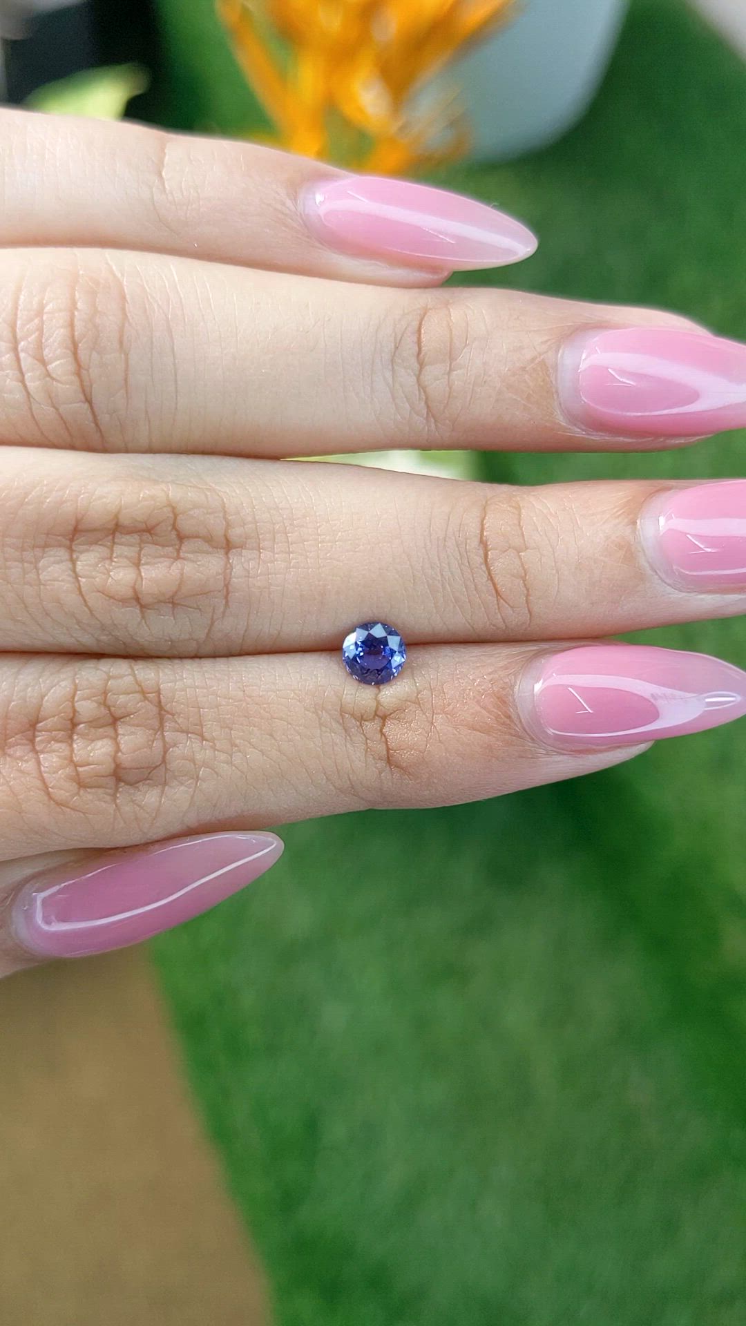 0.56 Ct. Blue Sapphire from Ceylon (Sri Lanka) Size Video