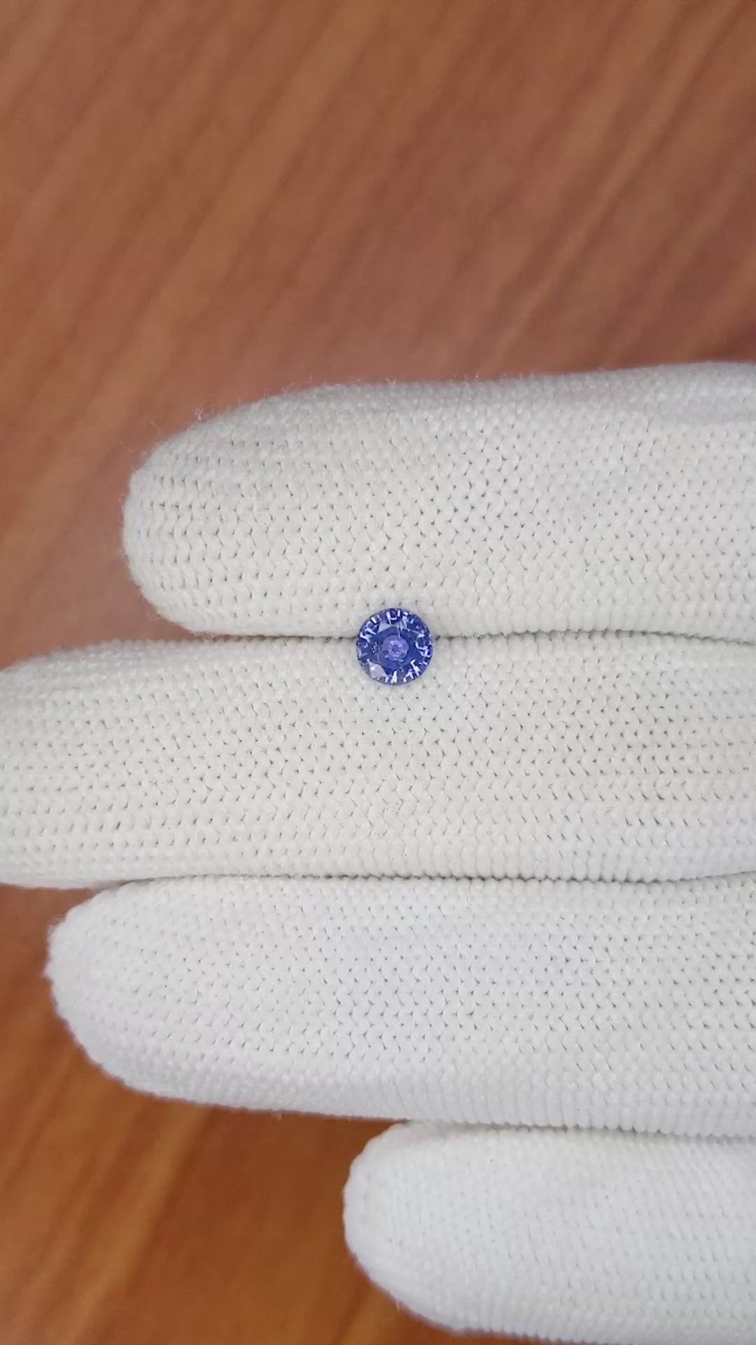 0.56 Ct. Blue Sapphire from Ceylon (Sri Lanka) Size Video