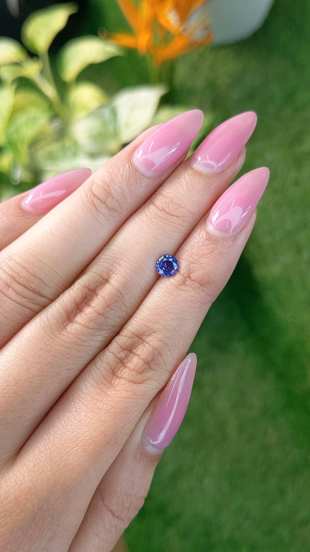 0.56 Ct. Blue Sapphire from Ceylon (Sri Lanka) Size Video