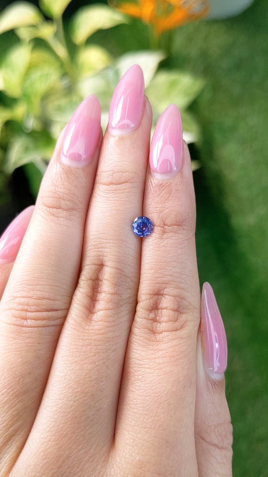 0.56 Ct. Blue Sapphire from Ceylon (Sri Lanka) Size Video