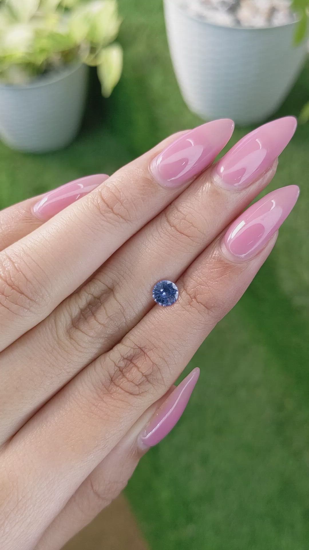 0.76 Ct. Blue Sapphire from Ceylon (Sri Lanka) Size Video