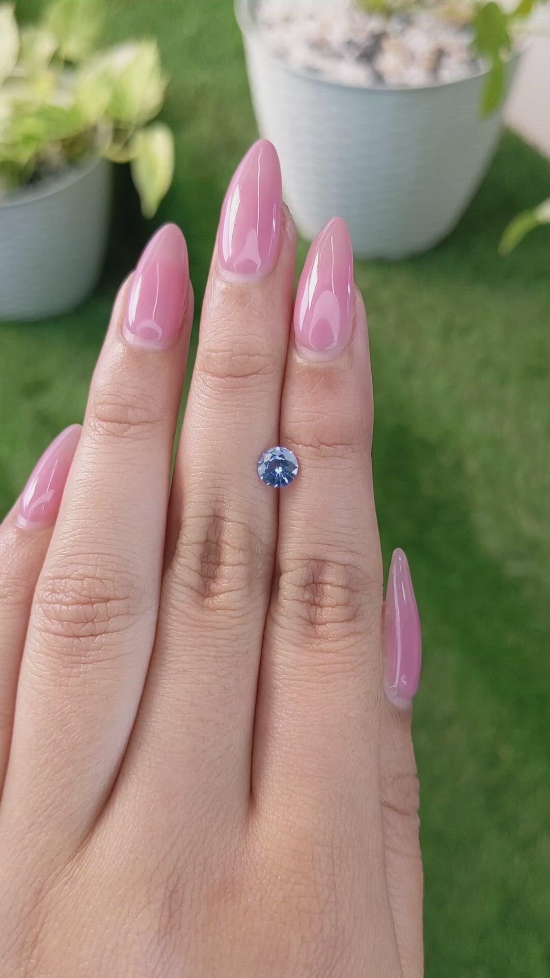 0.76 Ct. Blue Sapphire from Ceylon (Sri Lanka) Size Video