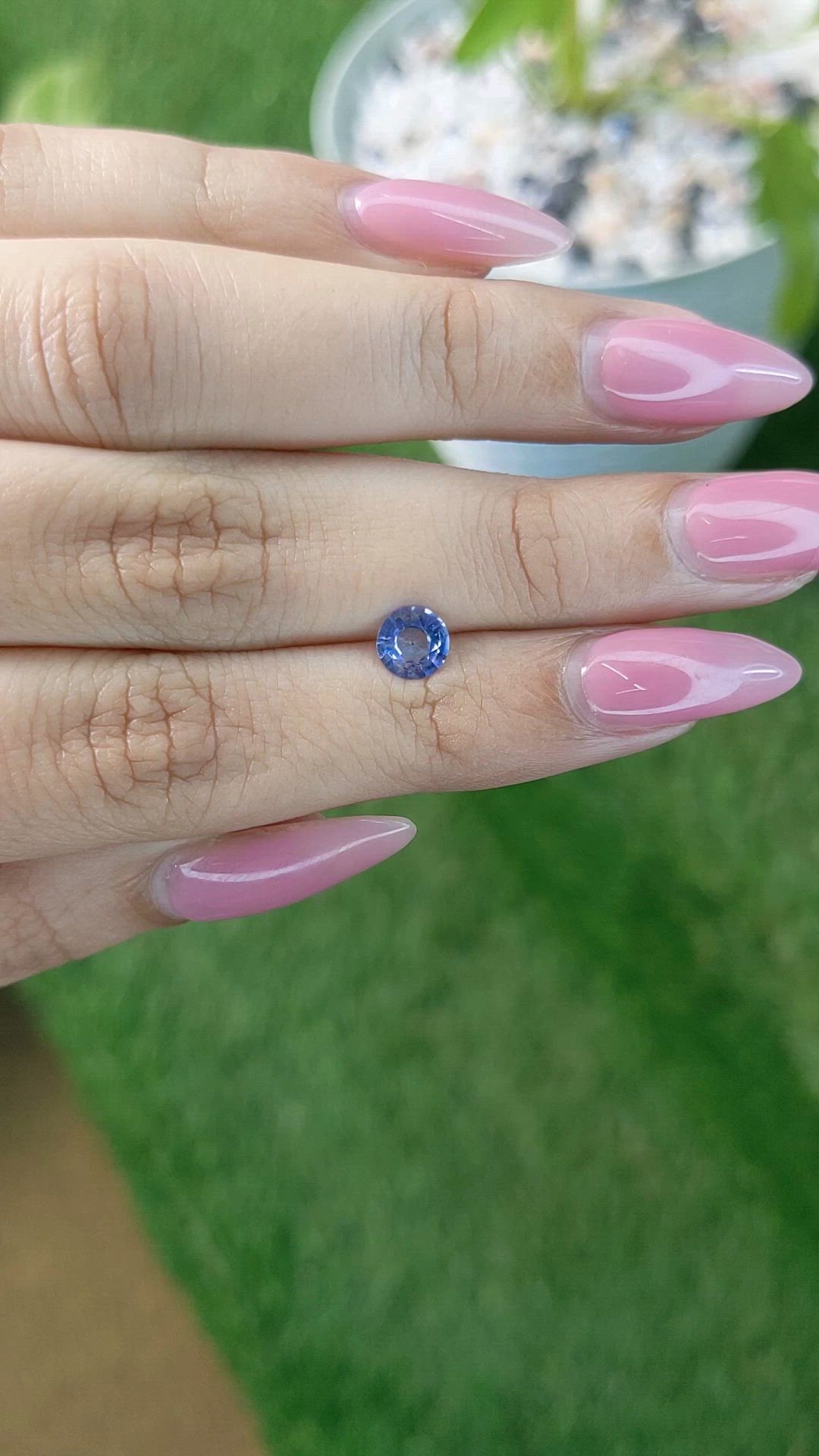 0.69 Ct. Blue Sapphire from Ceylon (Sri Lanka) Size Video