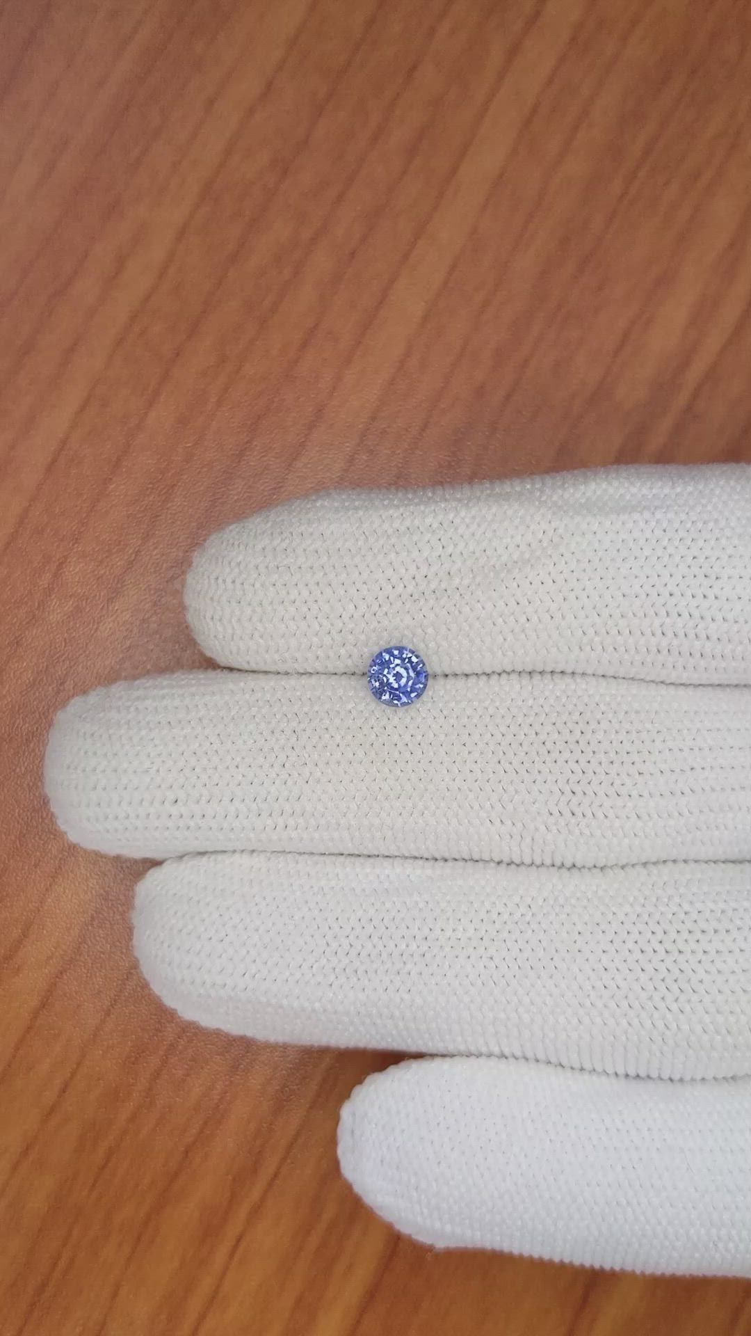 0.65 Ct. Blue Sapphire from Ceylon (Sri Lanka) Size Video