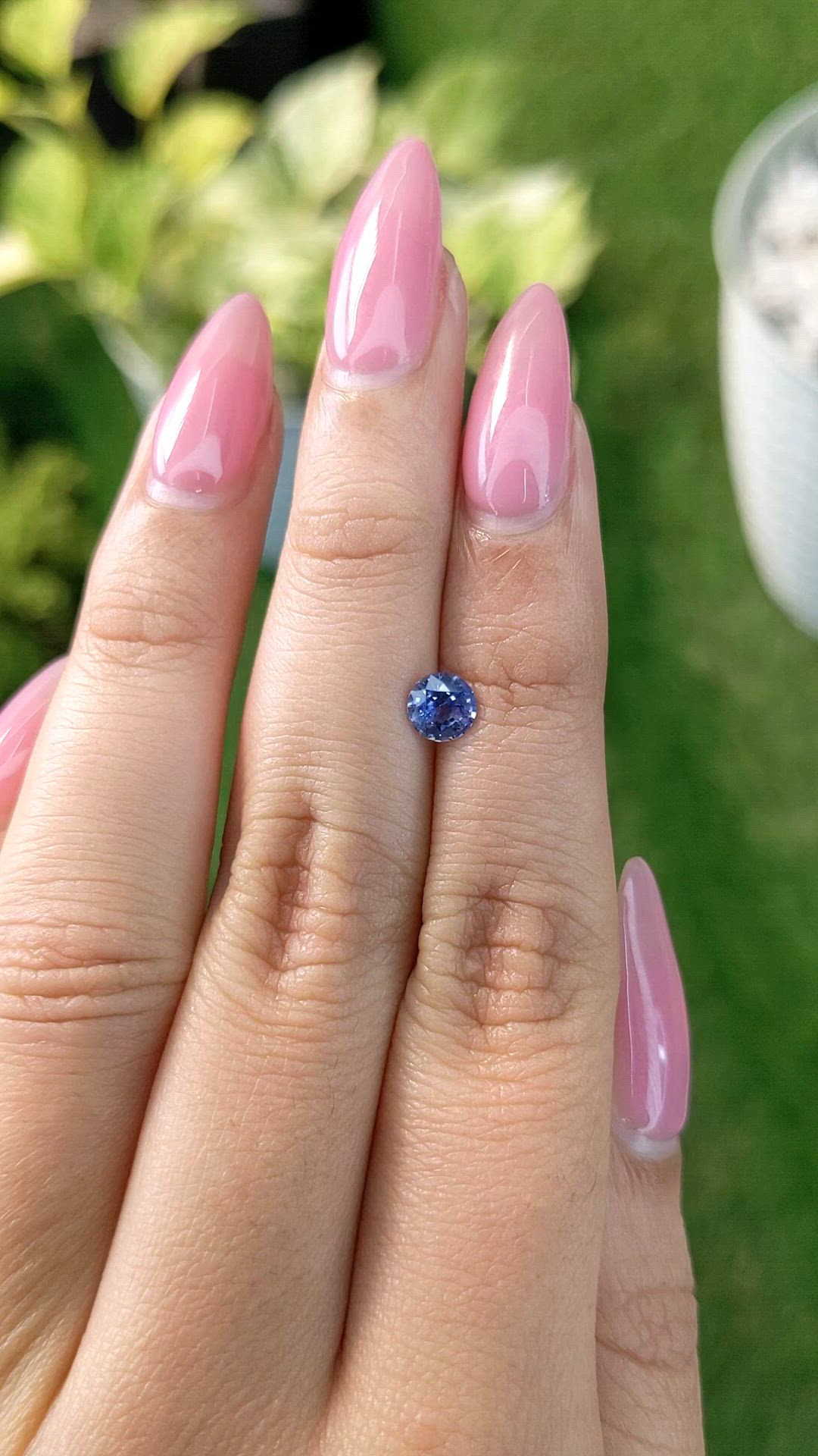 0.65 Ct. Blue Sapphire from Ceylon (Sri Lanka) Size Video