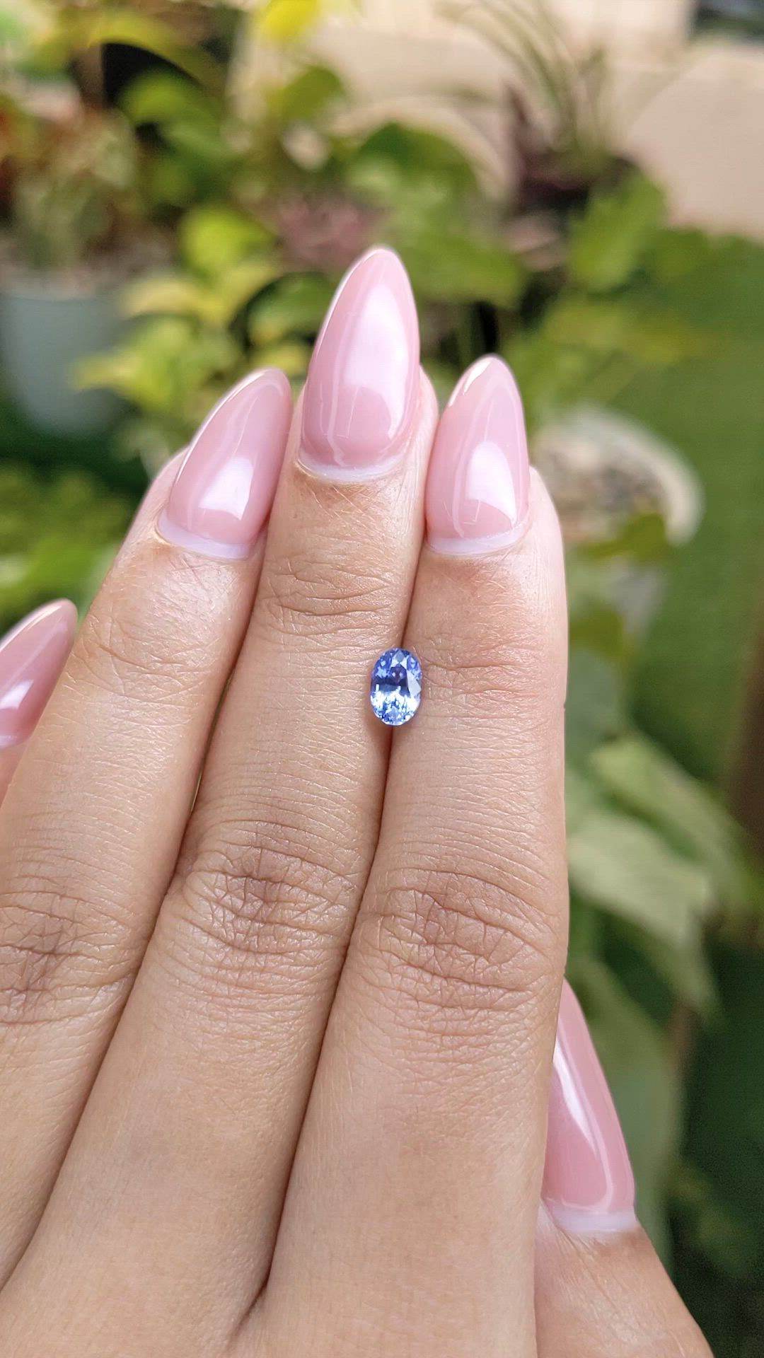 0.79 Ct. Blue Sapphire from Ceylon (Sri Lanka) Size Video