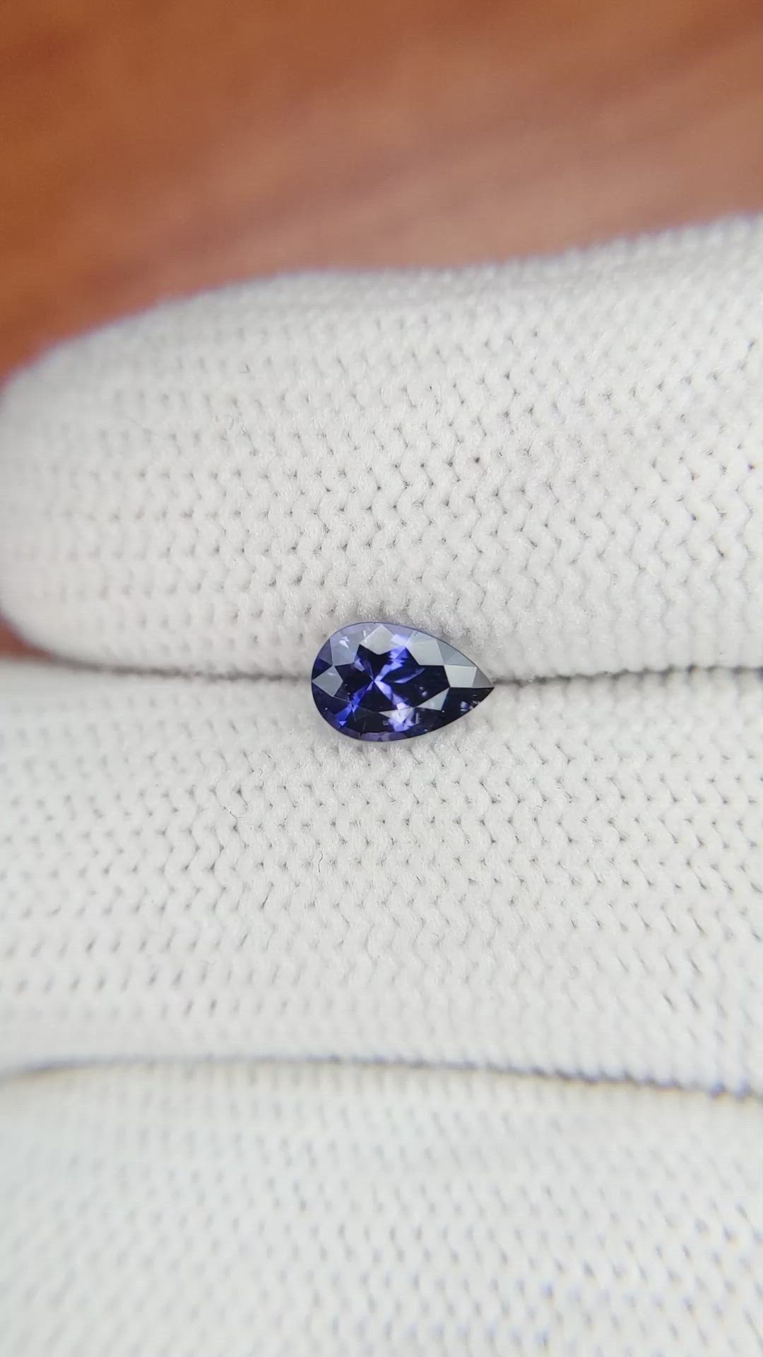 0.73 Ct. Violet Sapphire from Ceylon (Sri Lanka) Size Video