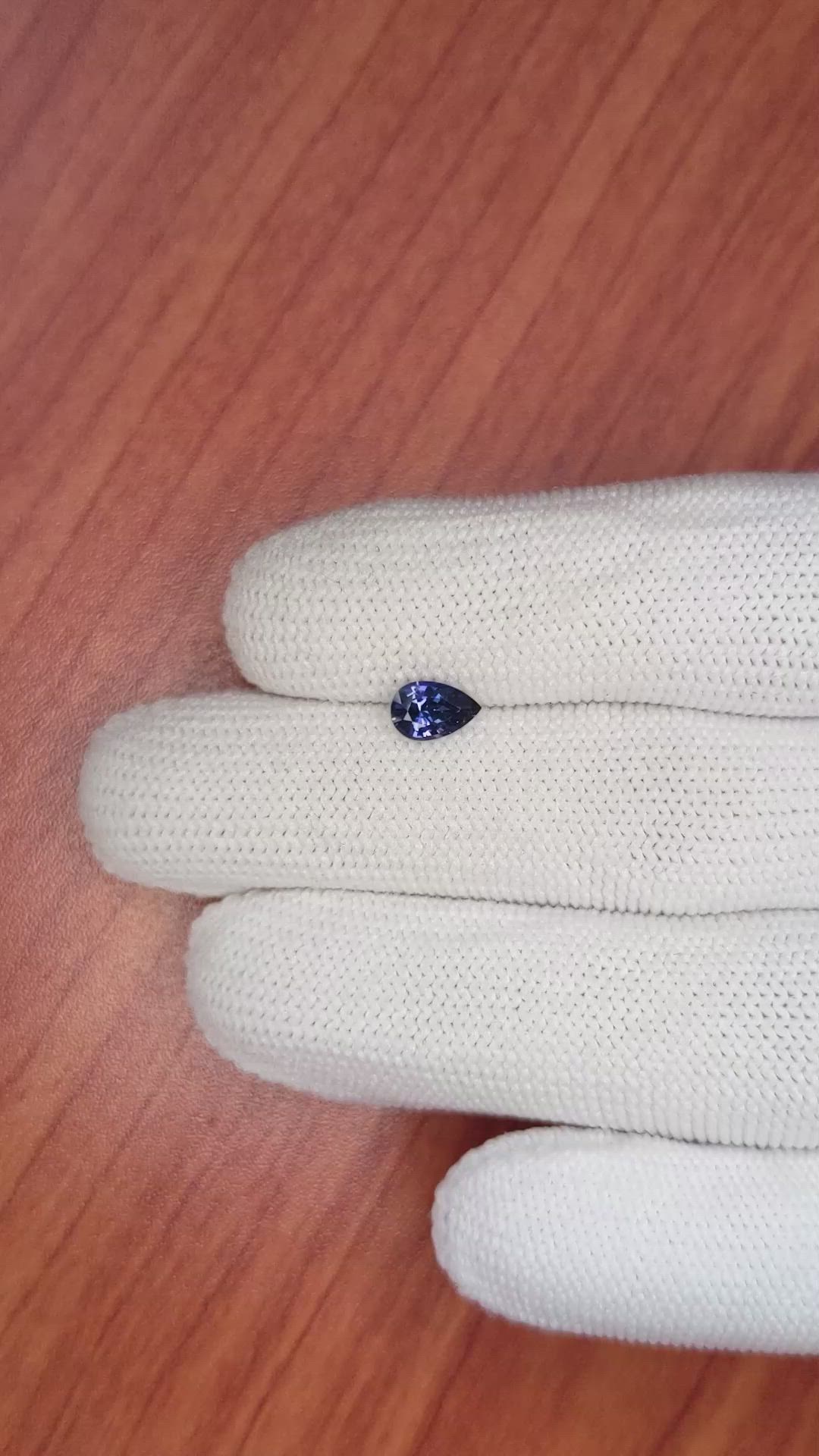 0.73 Ct. Violet Sapphire from Ceylon (Sri Lanka) Size Video