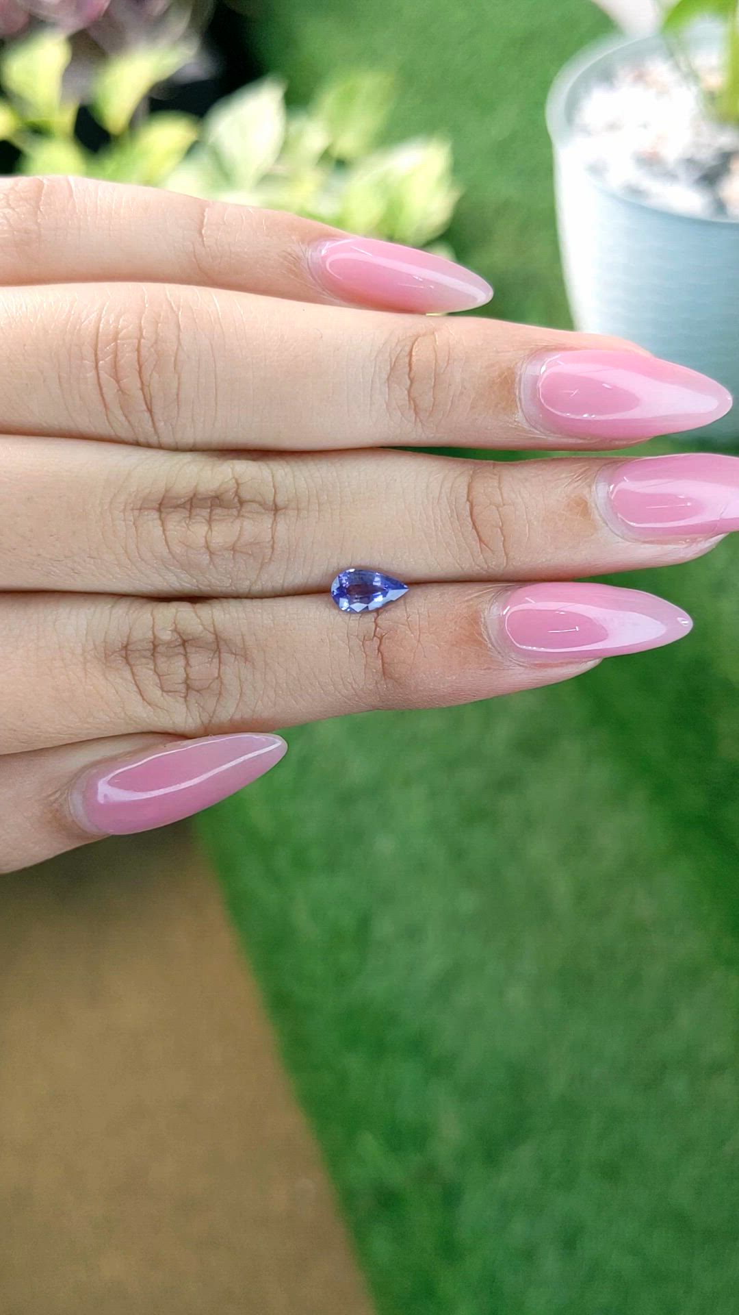 0.76 Ct. Violet Sapphire from Ceylon (Sri Lanka) Size Video