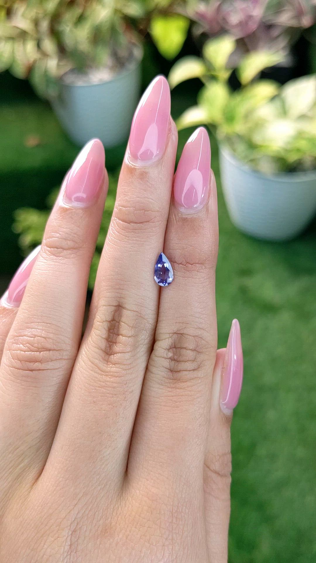 0.76 Ct. Violet Sapphire from Ceylon (Sri Lanka) Size Video