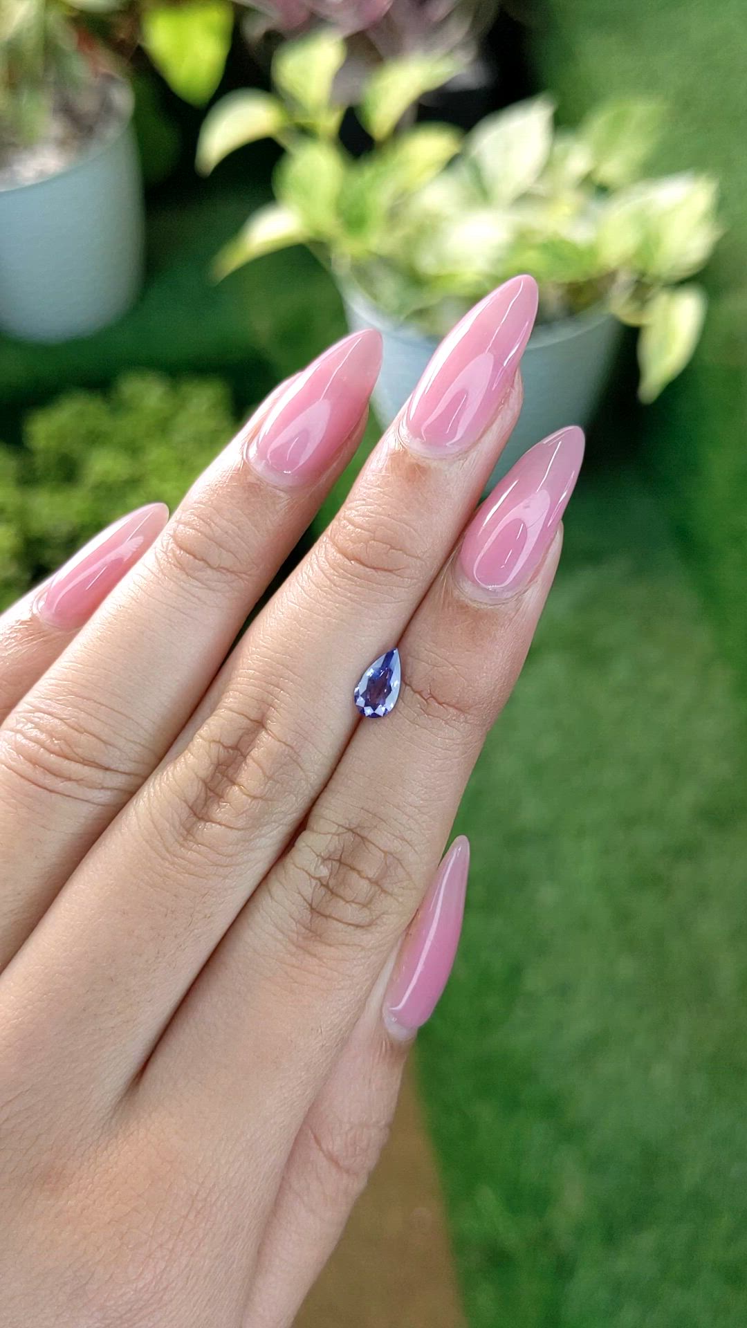 0.76 Ct. Violet Sapphire from Ceylon (Sri Lanka) Size Video