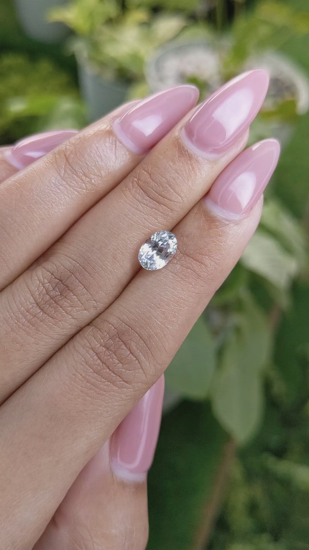 1.87 Ct. Bluish Grey Sapphire from Ceylon (Sri Lanka) Size Video