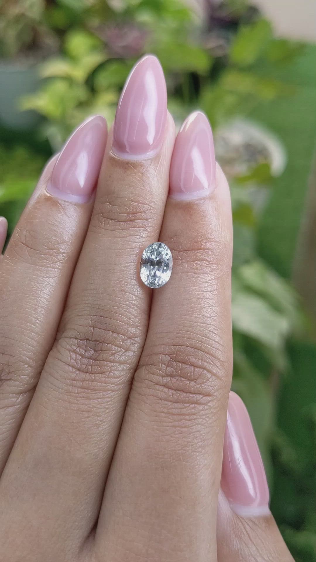 1.87 Ct. Bluish Grey Sapphire from Ceylon (Sri Lanka) Size Video