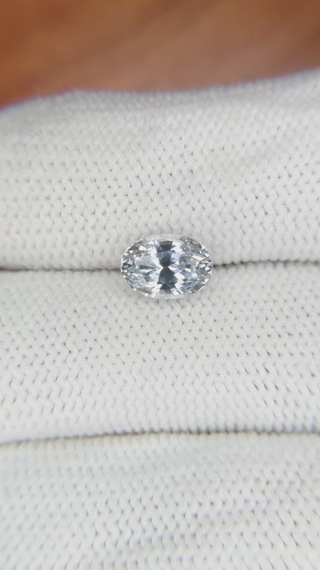 1.87 Ct. Bluish Grey Sapphire from Ceylon (Sri Lanka) Size Video