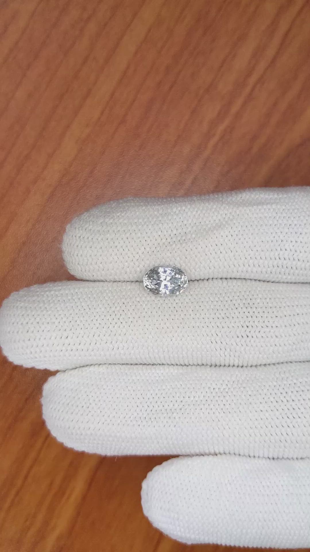 1.87 Ct. Bluish Grey Sapphire from Ceylon (Sri Lanka) Size Video
