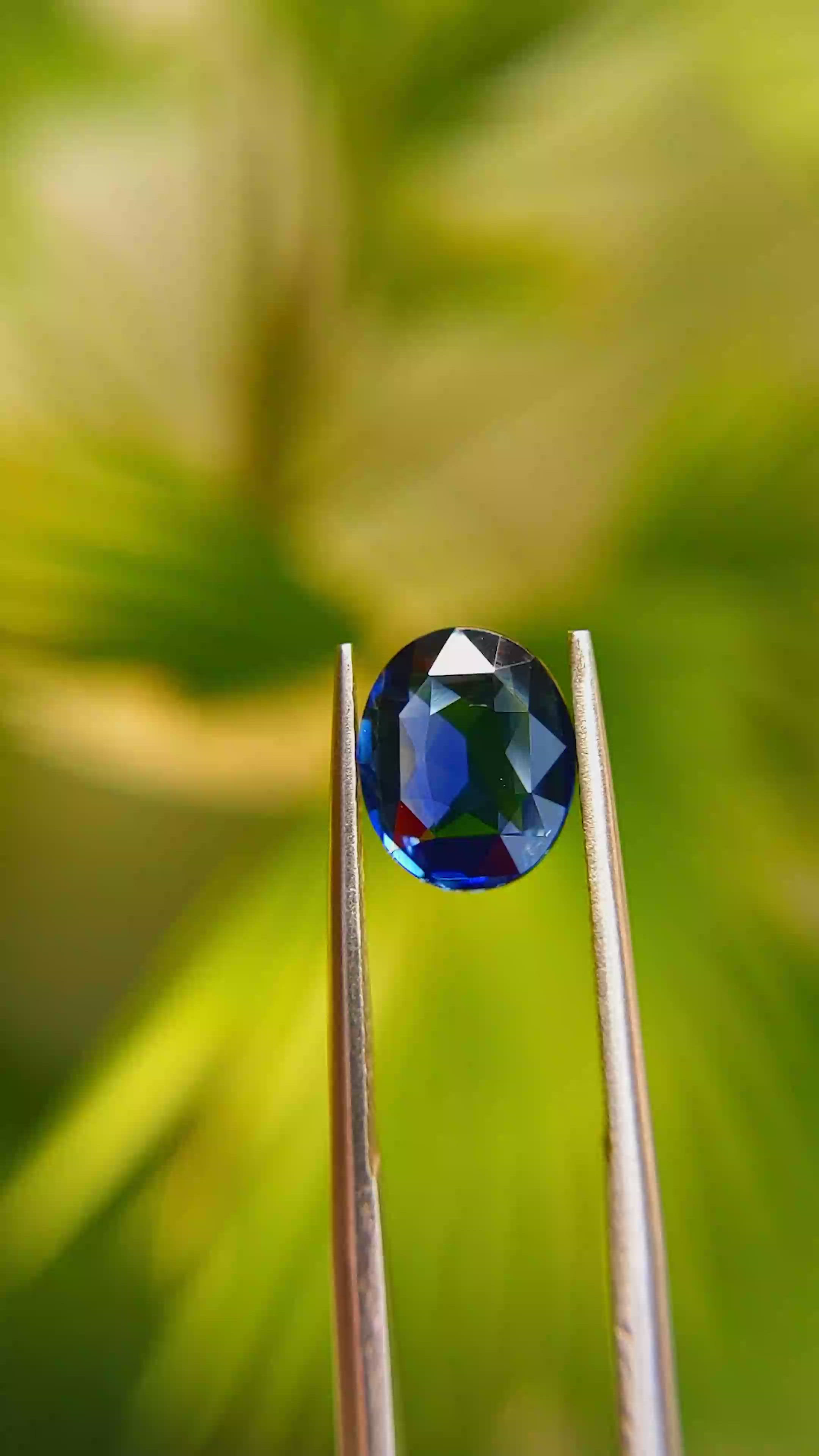 2.03 Ct. Blue Sapphire from Madagascar Size Video