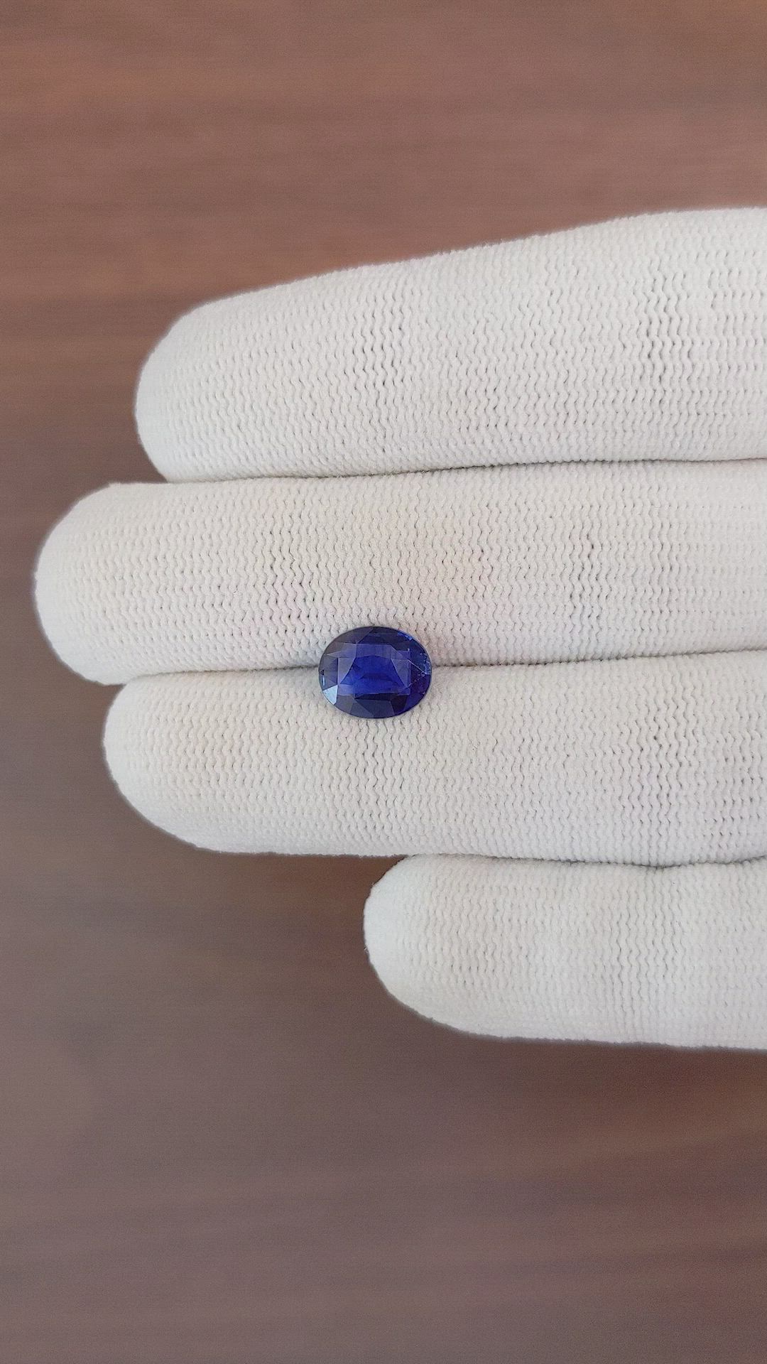 2.03 Ct. Blue Sapphire from Madagascar Size Video