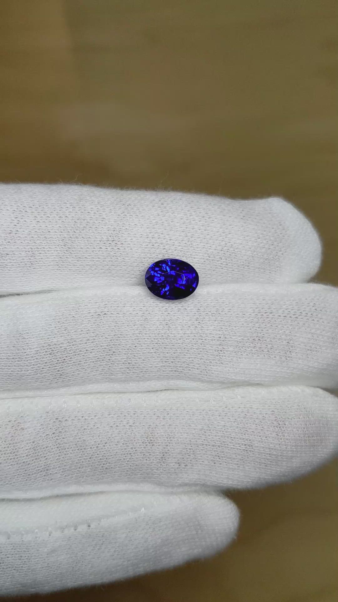 3.08 Ct. Blue Sapphire from Ceylon (Sri Lanka) Size Video
