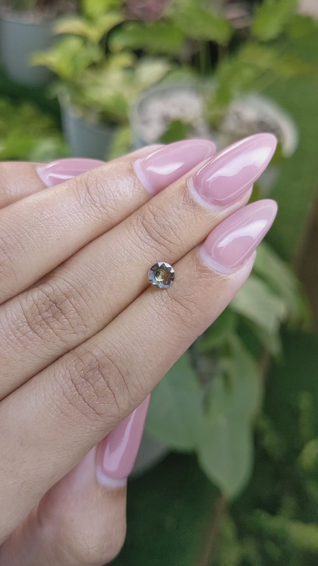 0.48 Ct. Greenish Yellow Sapphire from Ceylon (Sri Lanka) Size Video