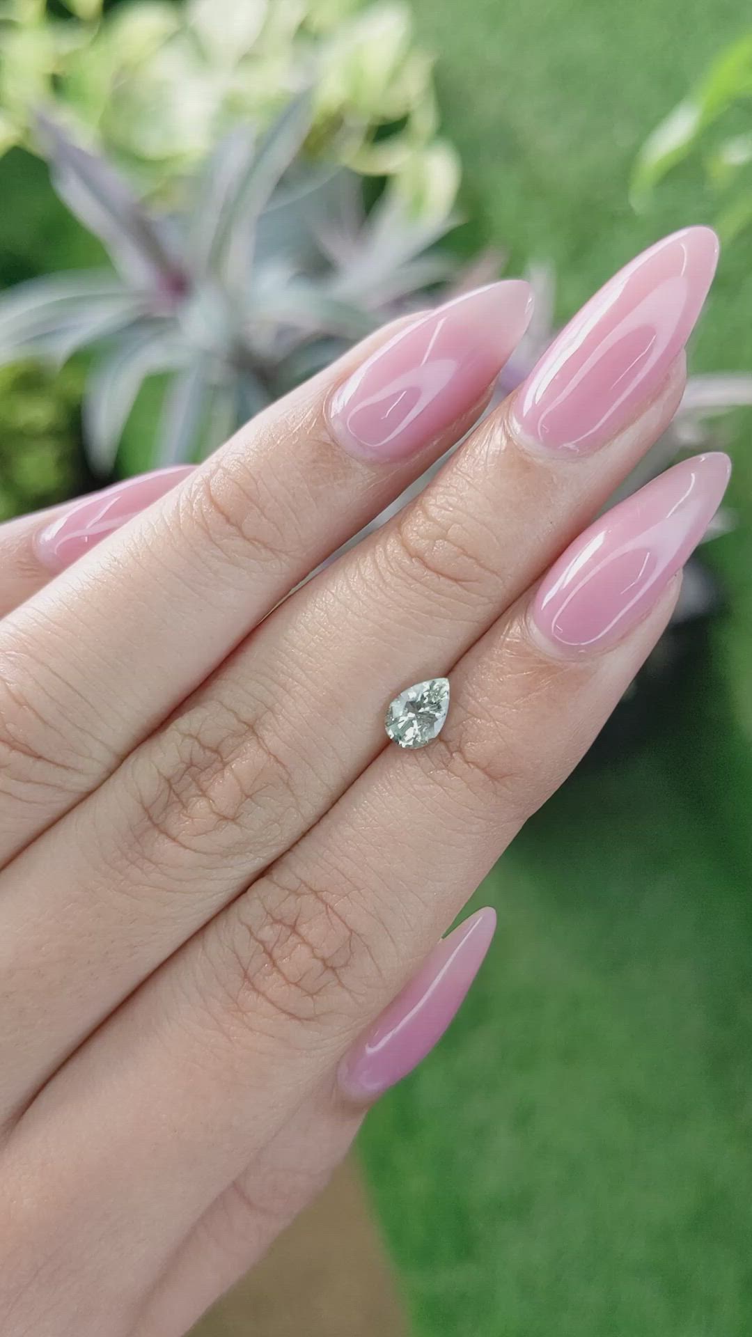 0.78 Ct. Yellowish Green Sapphire from Ceylon (Sri Lanka) Size Video