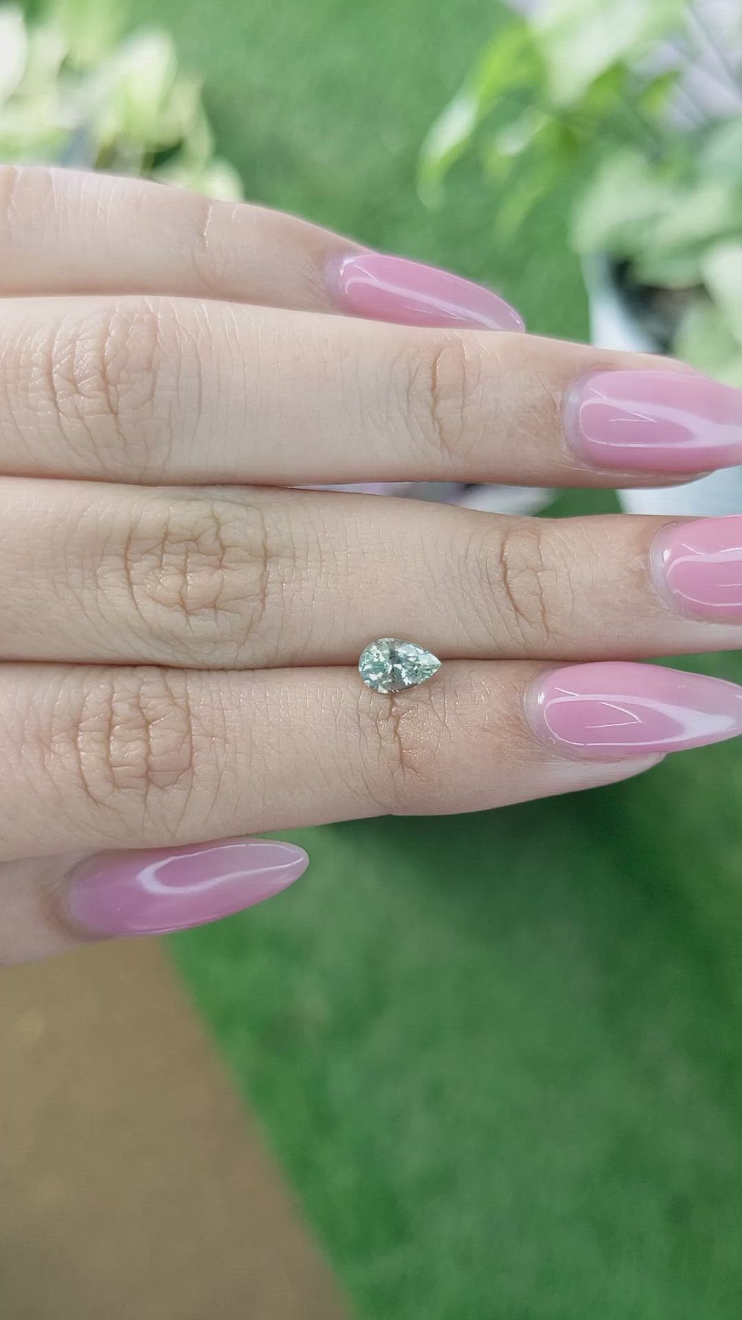 0.78 Ct. Yellowish Green Sapphire from Ceylon (Sri Lanka) Size Video