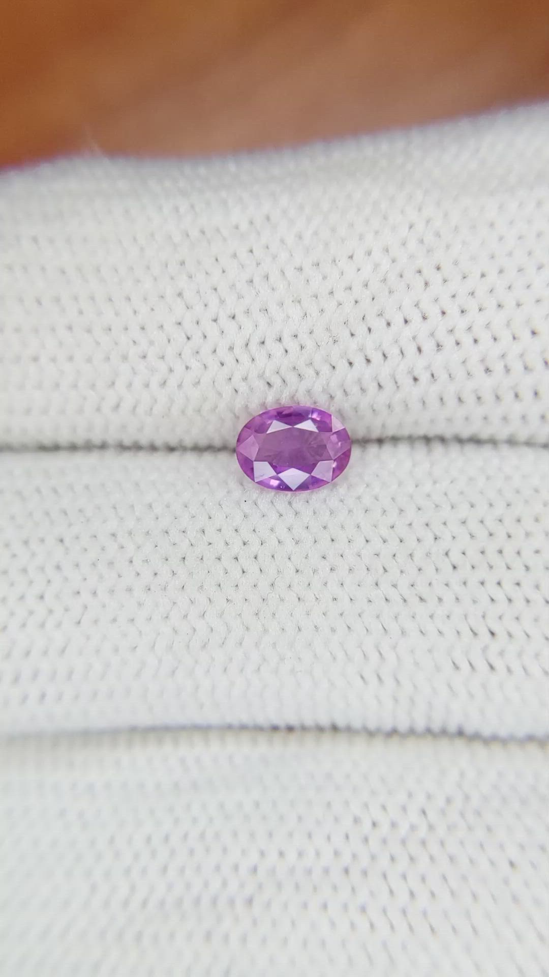 0.51 Ct. Pinkish Purple Sapphire from Ceylon (Sri Lanka) Size Video