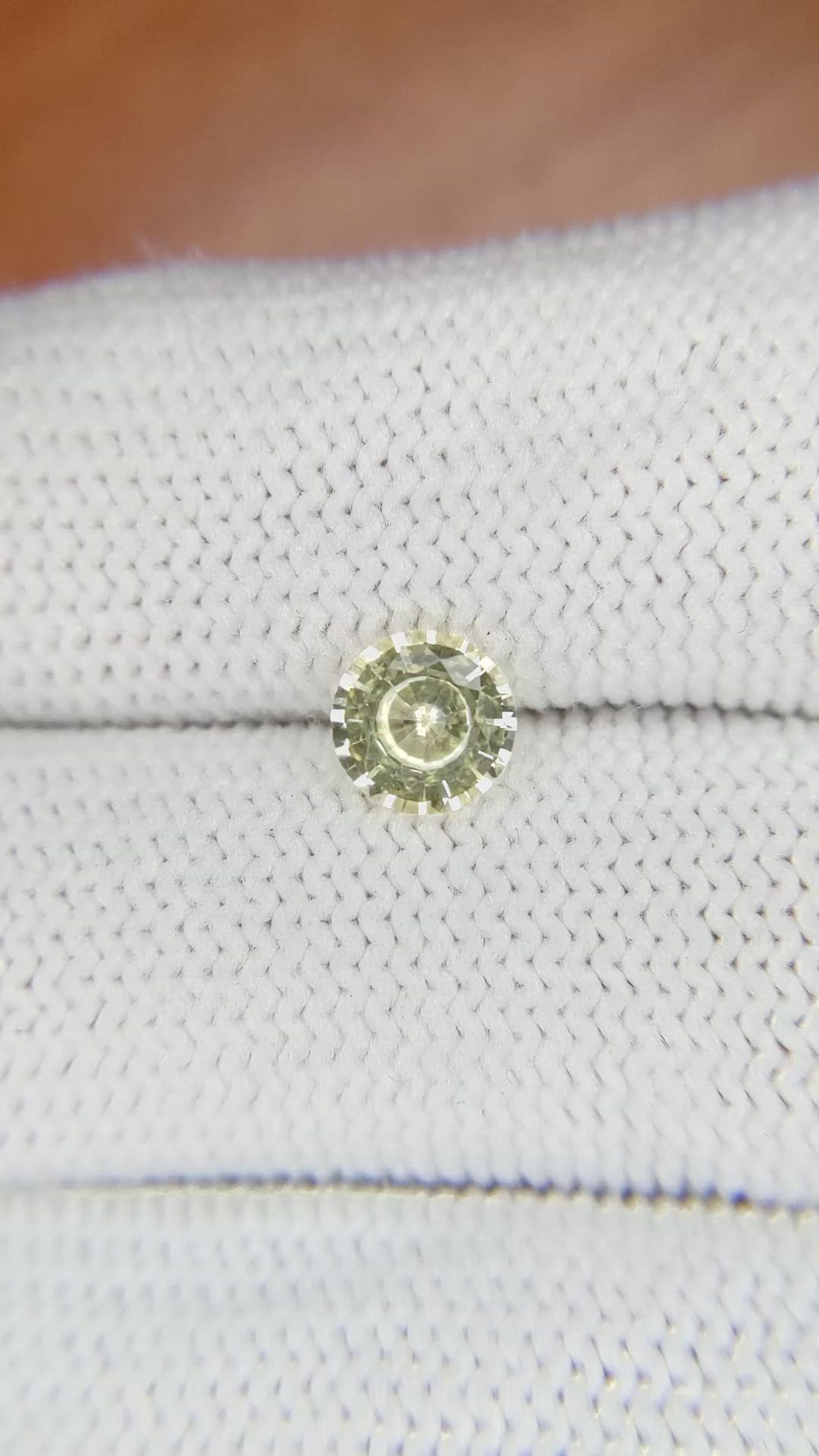0.99 Ct. Yellow Sapphire from Ceylon (Sri Lanka) Size Video