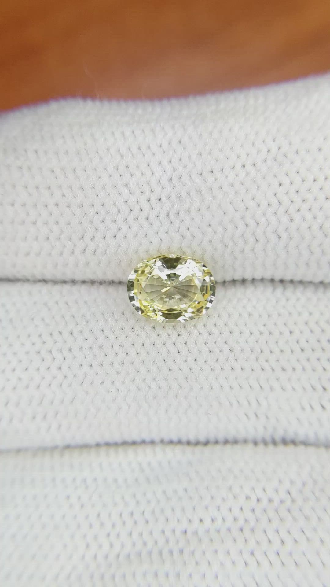 1.38 Ct. Yellow Sapphire from Ceylon (Sri Lanka) Size Video