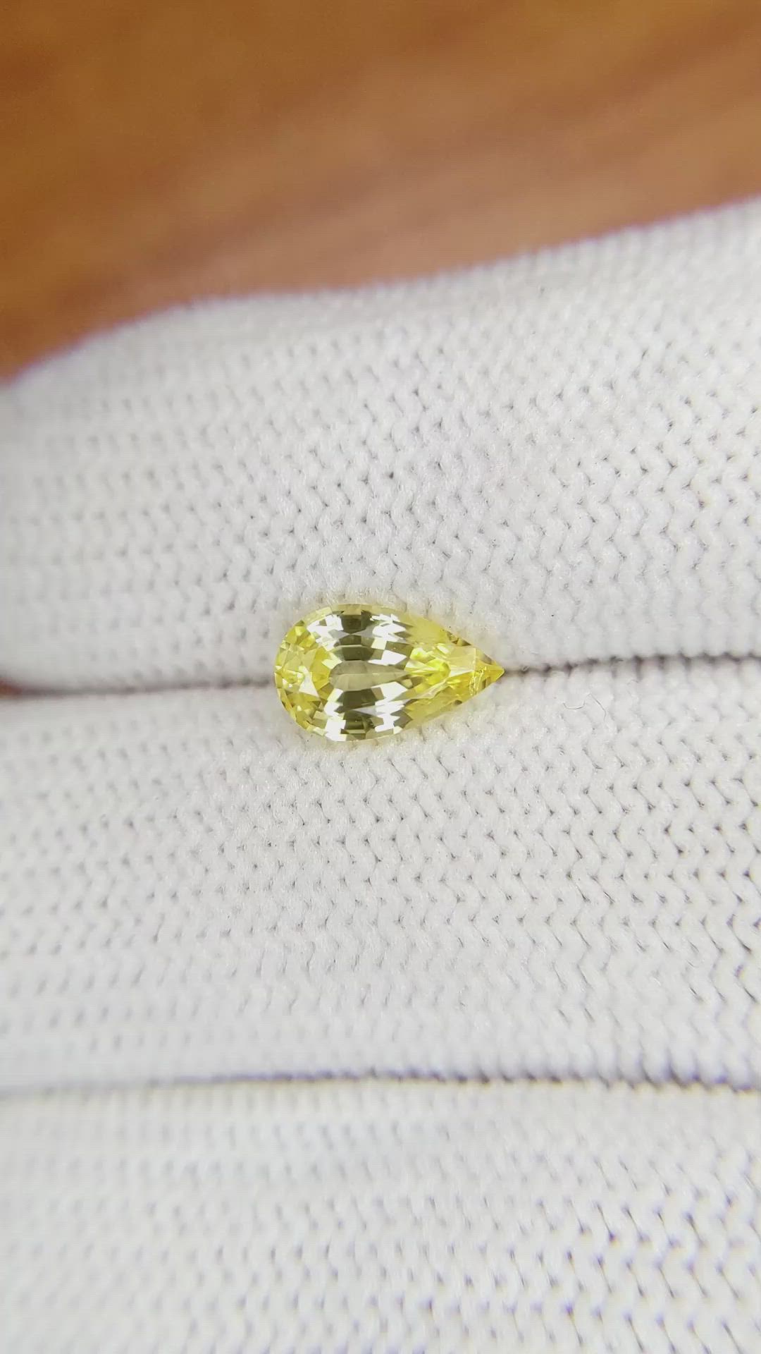 1.12 Ct. Yellow Sapphire from Ceylon (Sri Lanka) Size Video