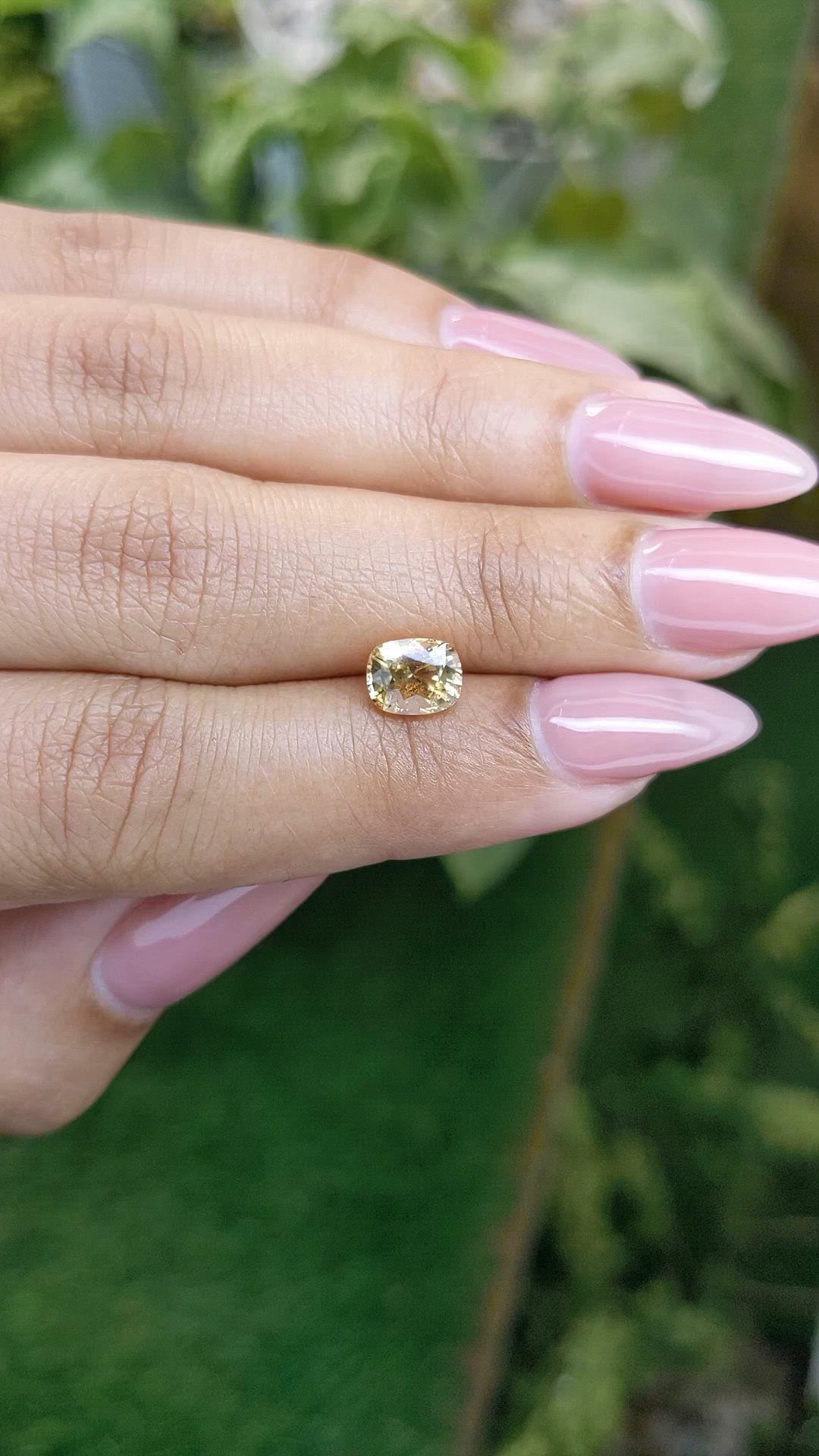 1.57 Ct. Yellow Sapphire from Ceylon (Sri Lanka) Size Video