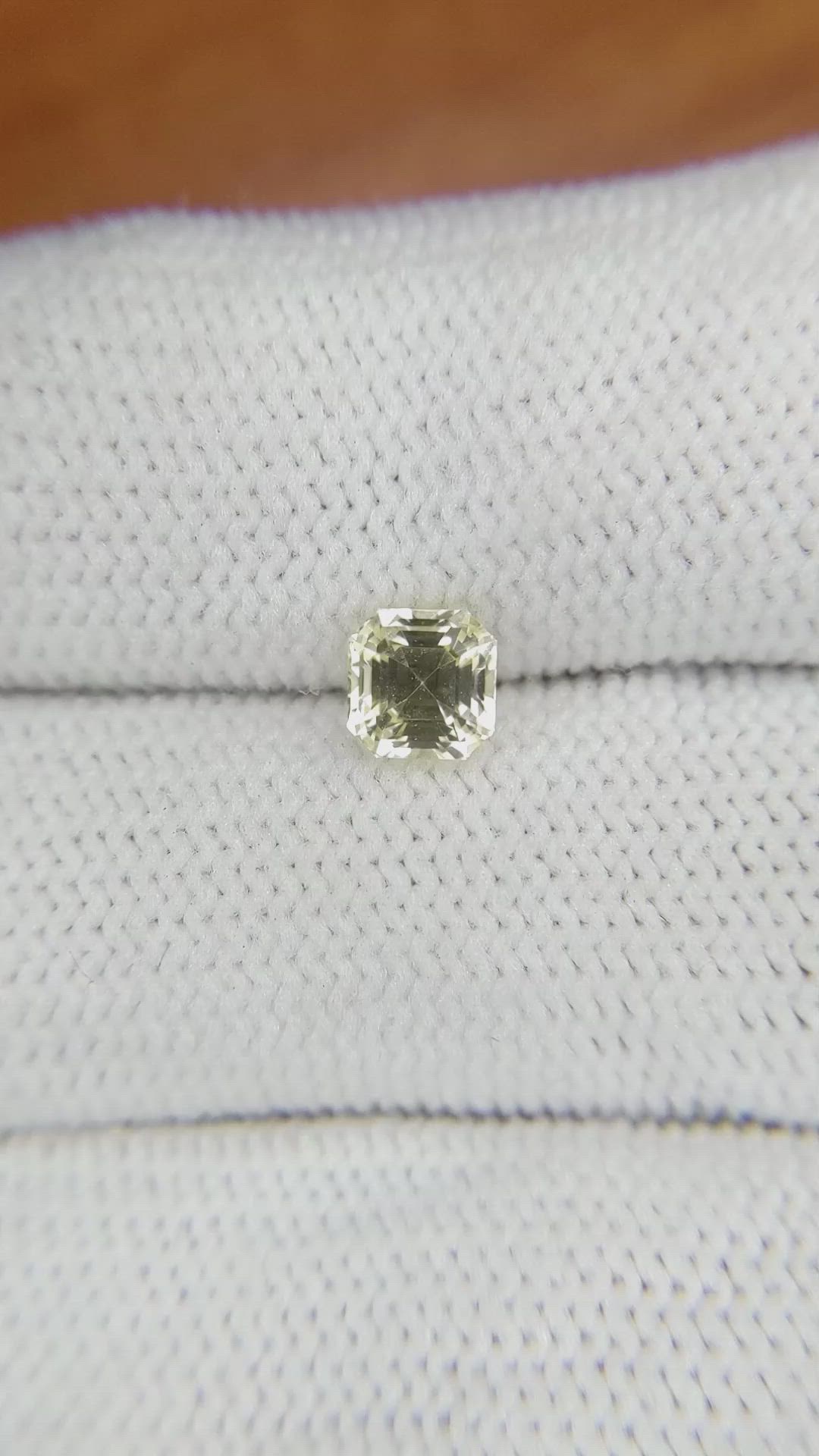0.93 Ct. Yellow Sapphire from Ceylon (Sri Lanka) Size Video