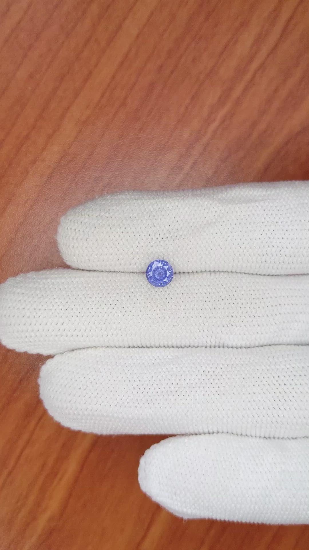 0.64 Ct. Blue Sapphire from Ceylon (Sri Lanka) Size Video