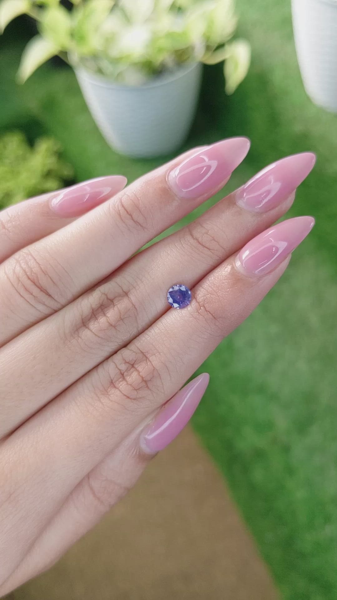 0.64 Ct. Blue Sapphire from Ceylon (Sri Lanka) Size Video