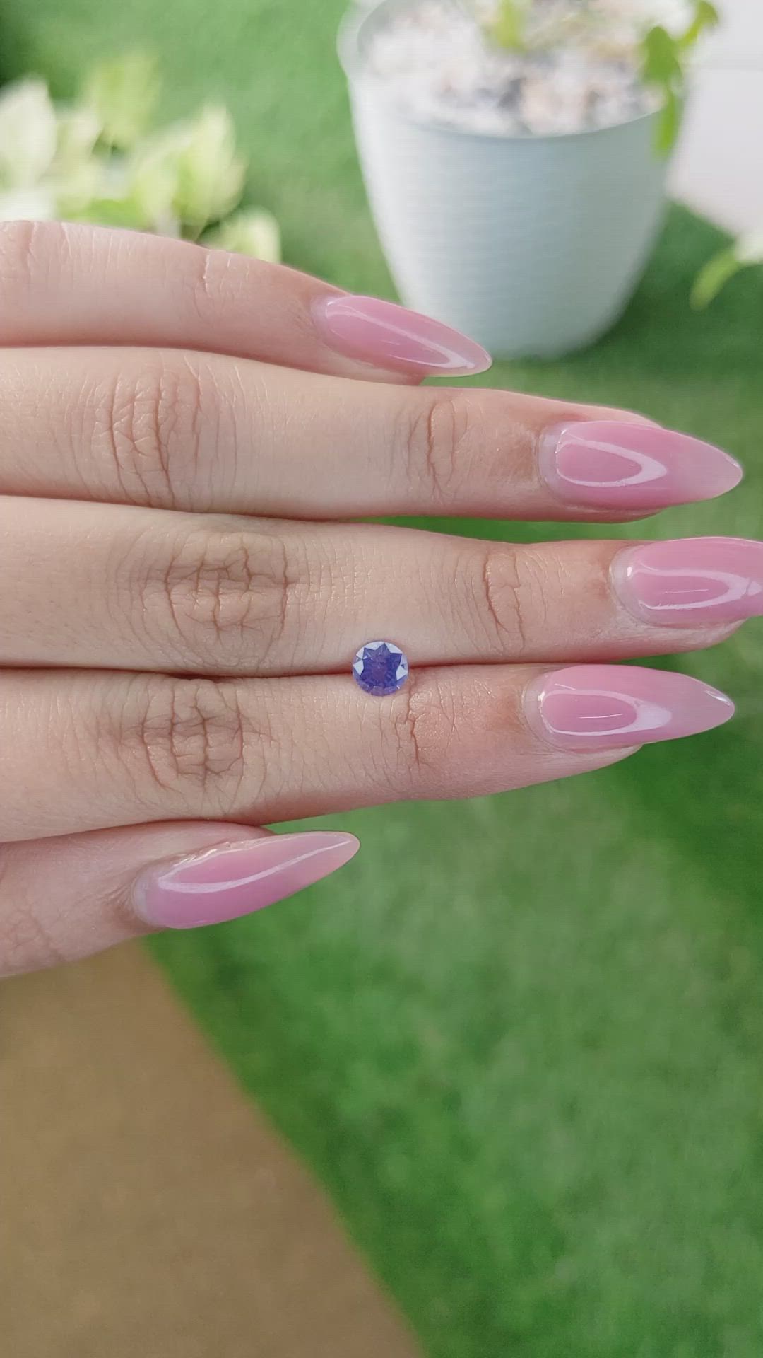 0.64 Ct. Blue Sapphire from Ceylon (Sri Lanka) Size Video