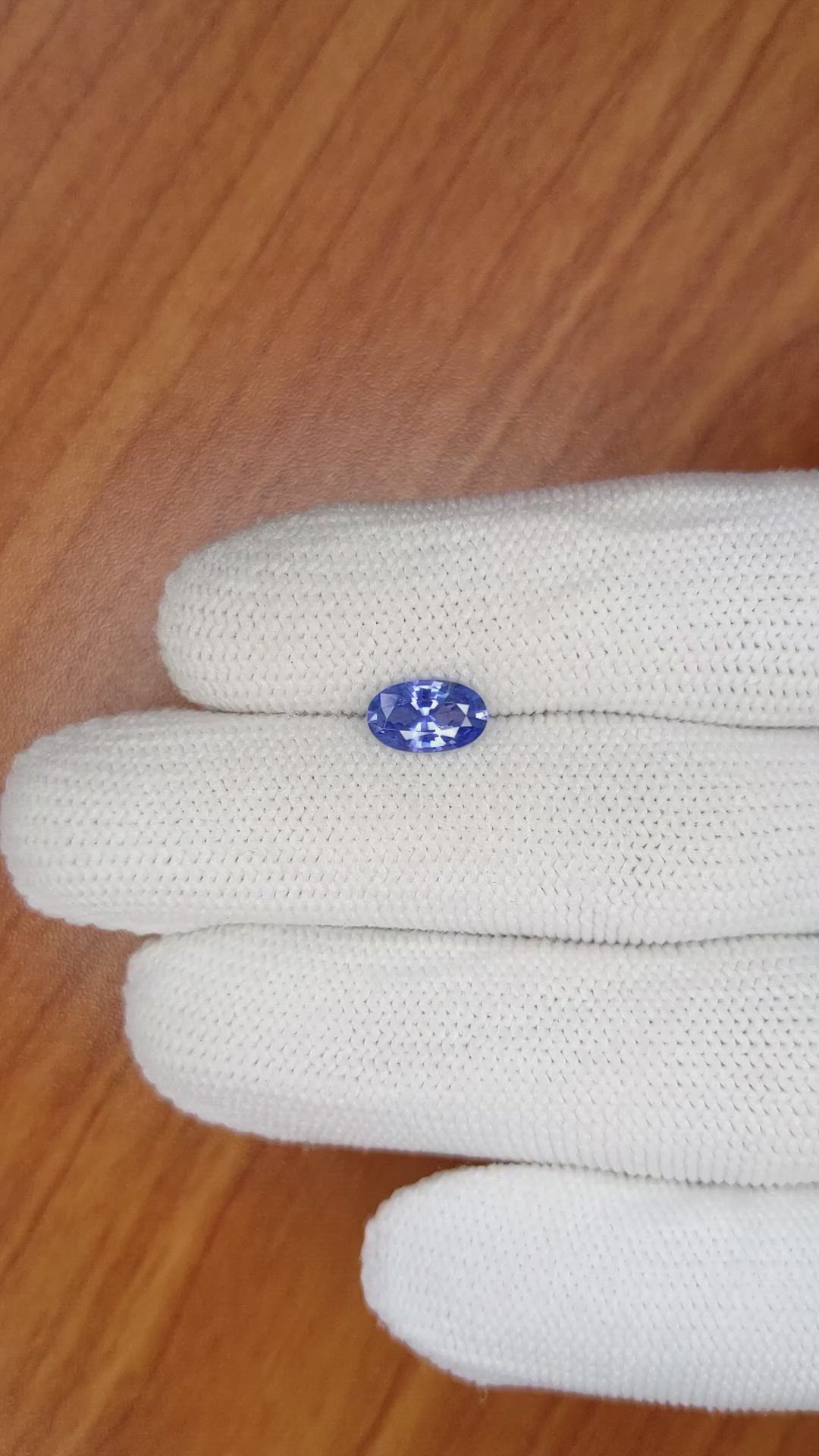 1.20 Ct. Blue Sapphire from Ceylon (Sri Lanka) Size Video