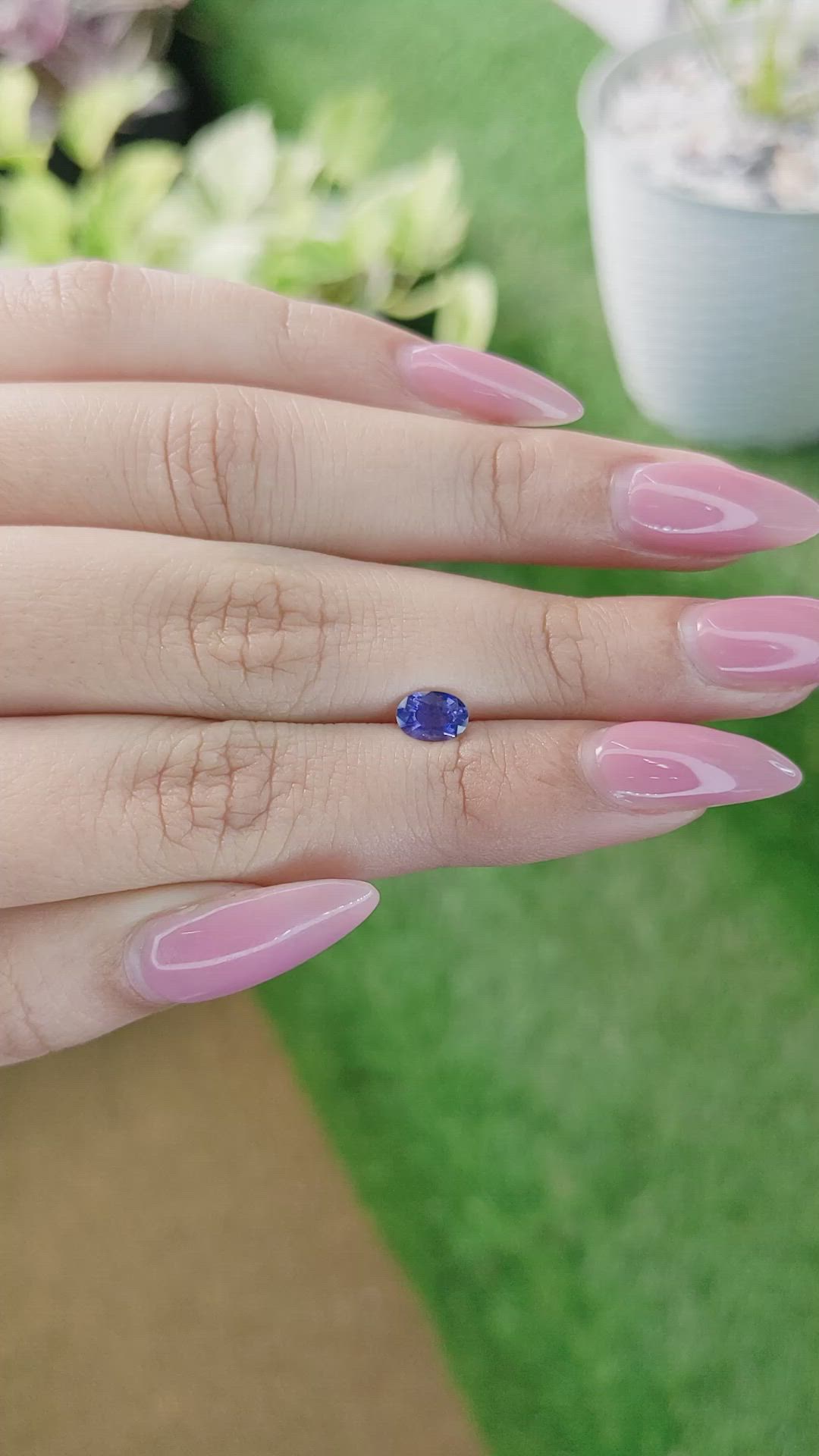 0.66 Ct. Blue Sapphire from Ceylon (Sri Lanka) Size Video