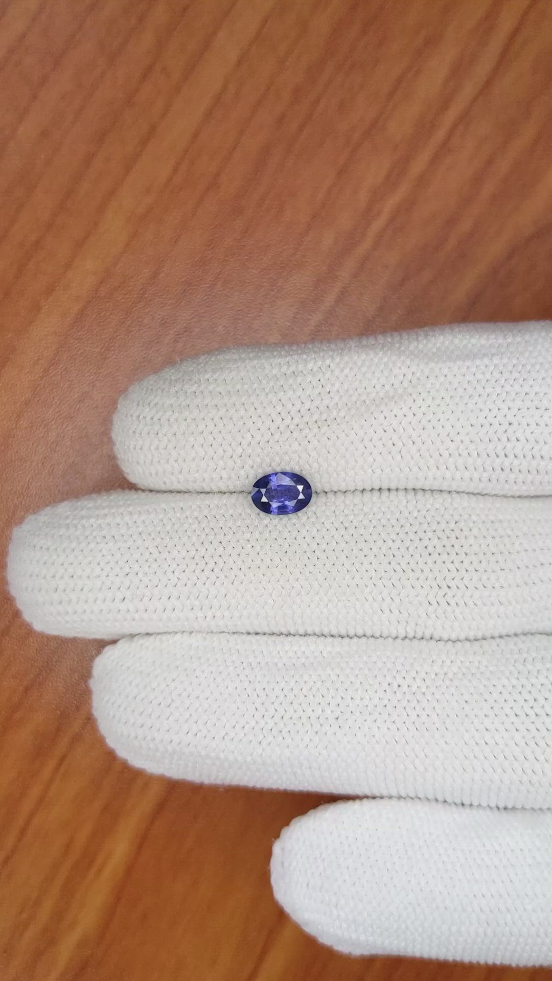 0.66 Ct. Blue Sapphire from Ceylon (Sri Lanka) Size Video