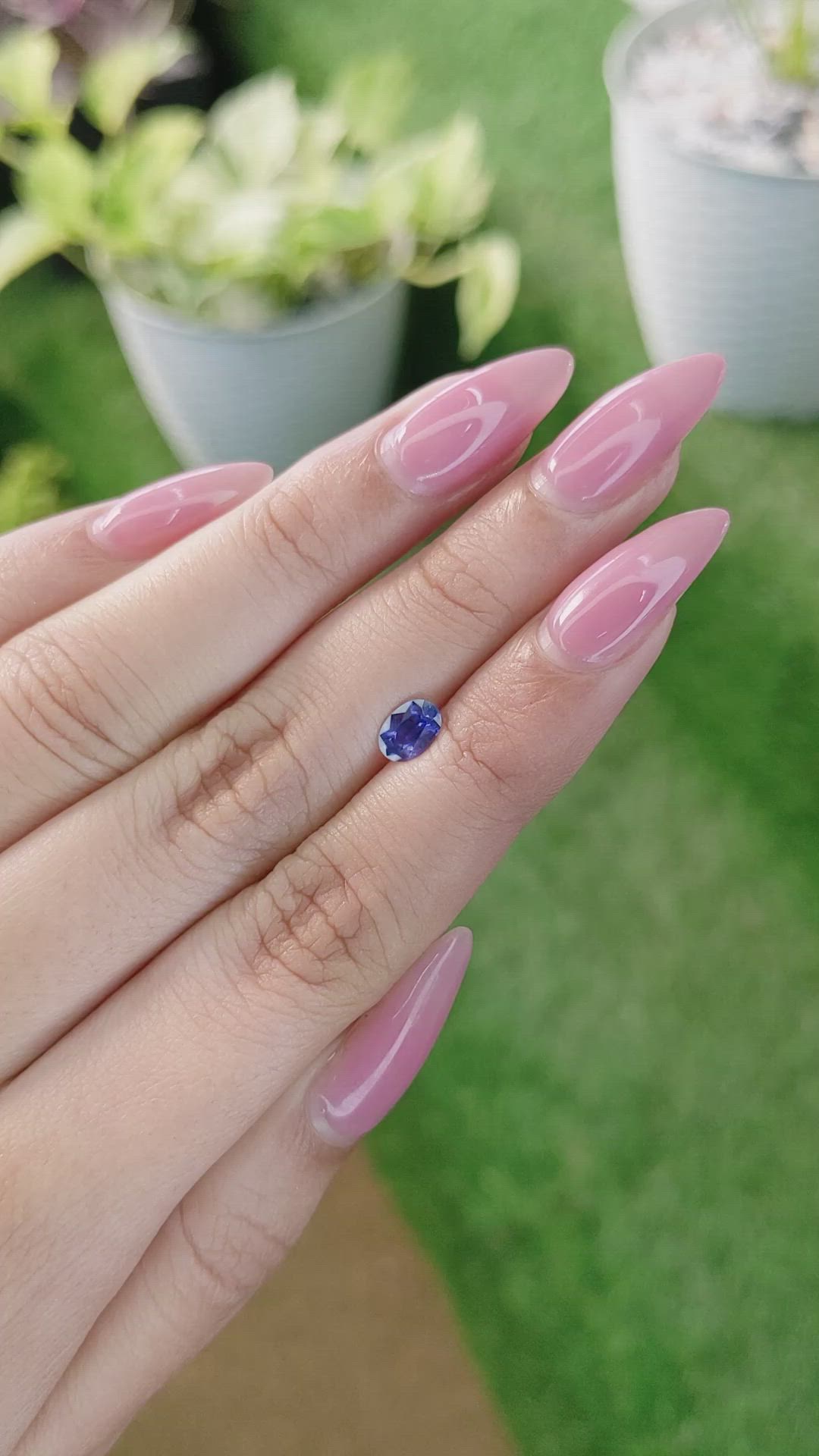 0.66 Ct. Blue Sapphire from Ceylon (Sri Lanka) Size Video