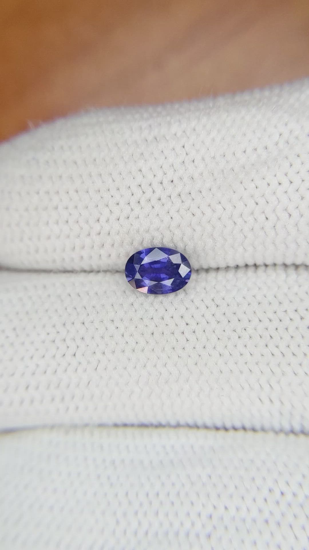 0.66 Ct. Blue Sapphire from Ceylon (Sri Lanka) Size Video