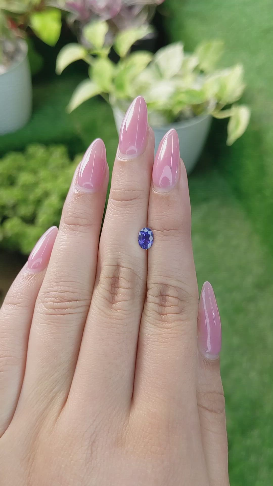 0.66 Ct. Blue Sapphire from Ceylon (Sri Lanka) Size Video