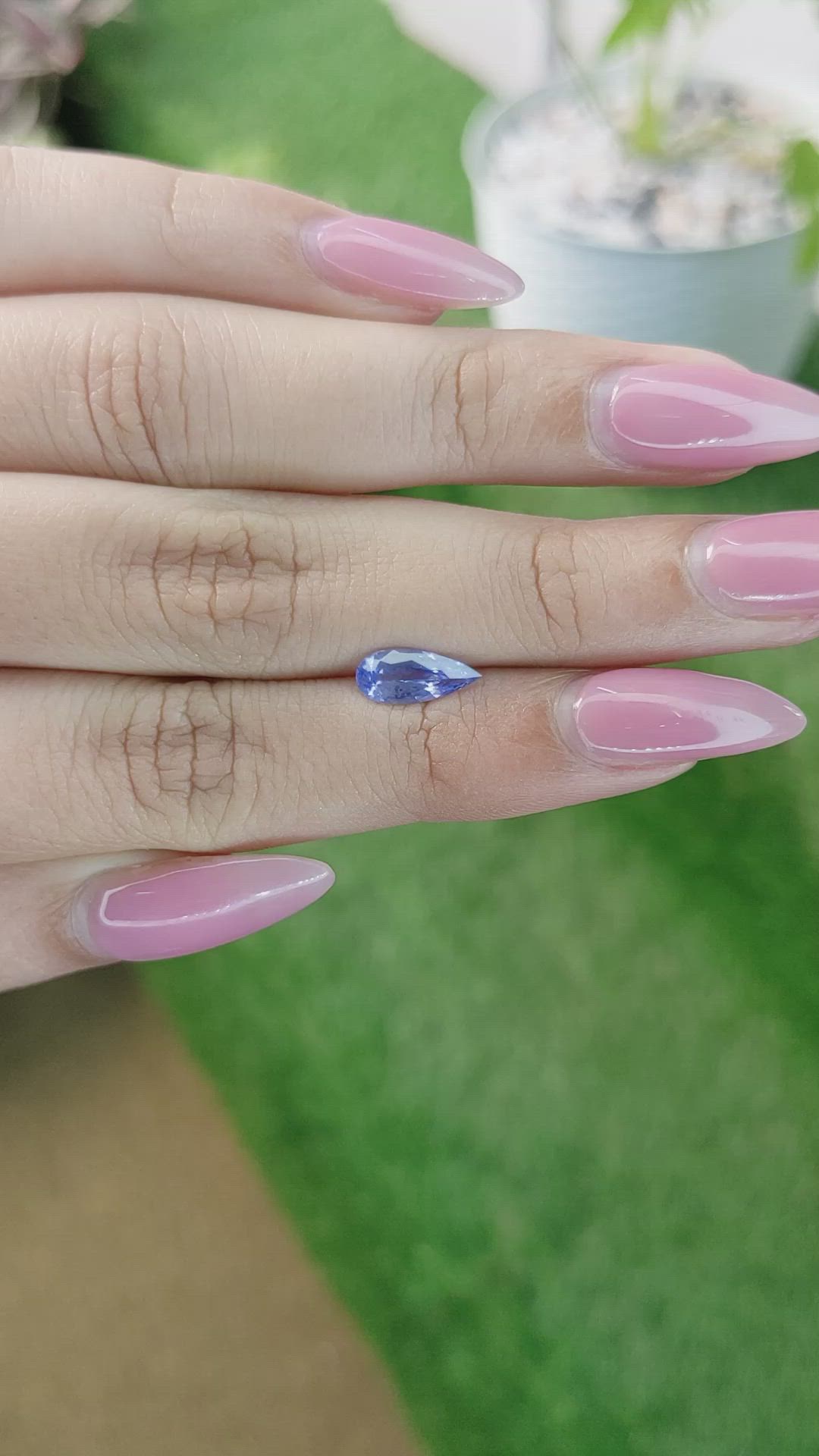 1.10 Ct. Blue Sapphire from Ceylon (Sri Lanka) Size Video