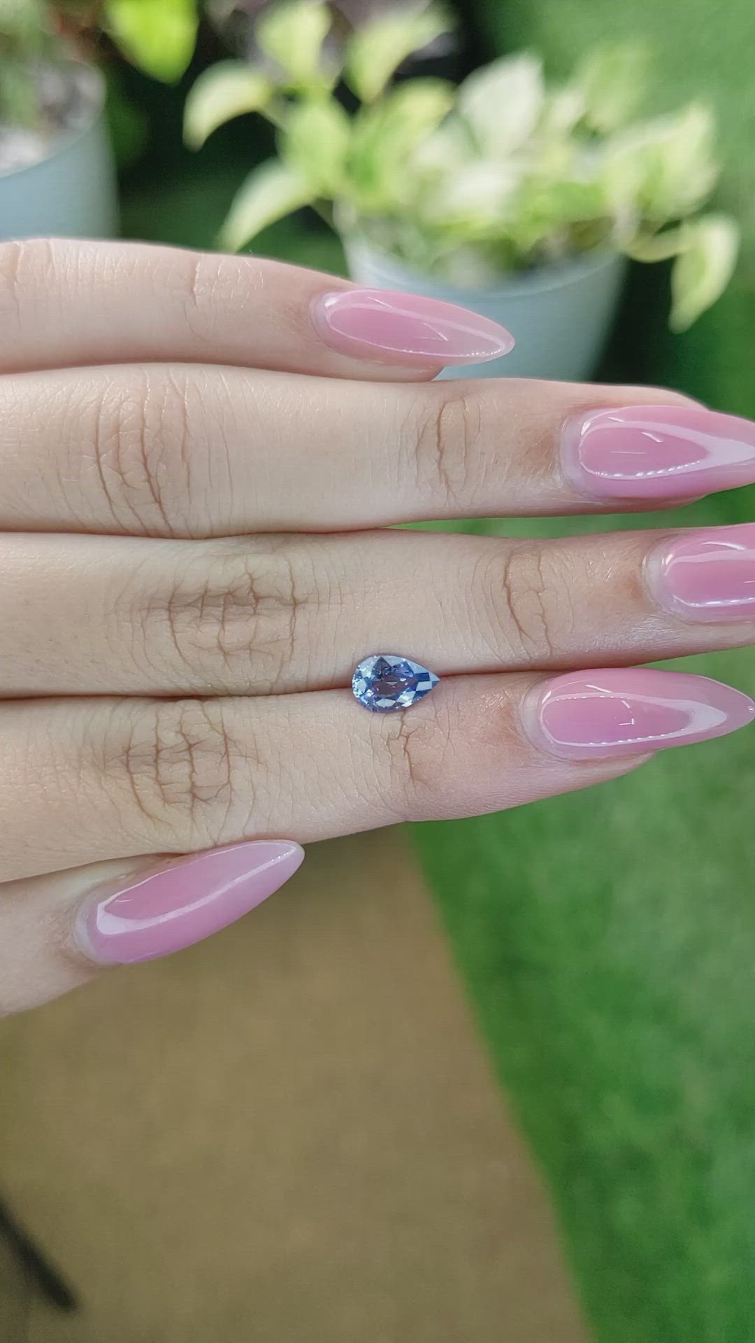 0.98 Ct. Blue Sapphire from Ceylon (Sri Lanka) Size Video